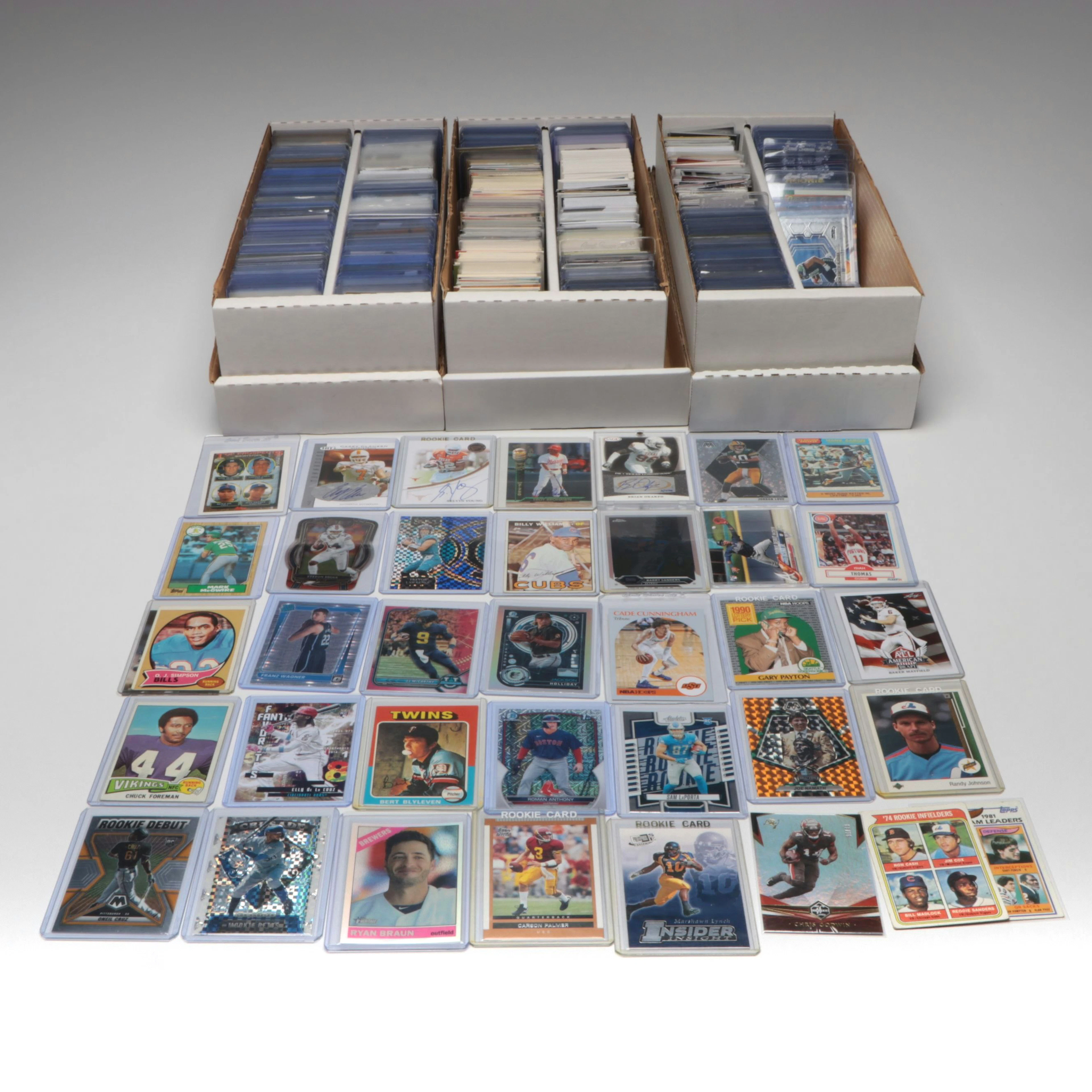 Select with Other Sports Cards Featuring O.J. Simpson Rookie and More