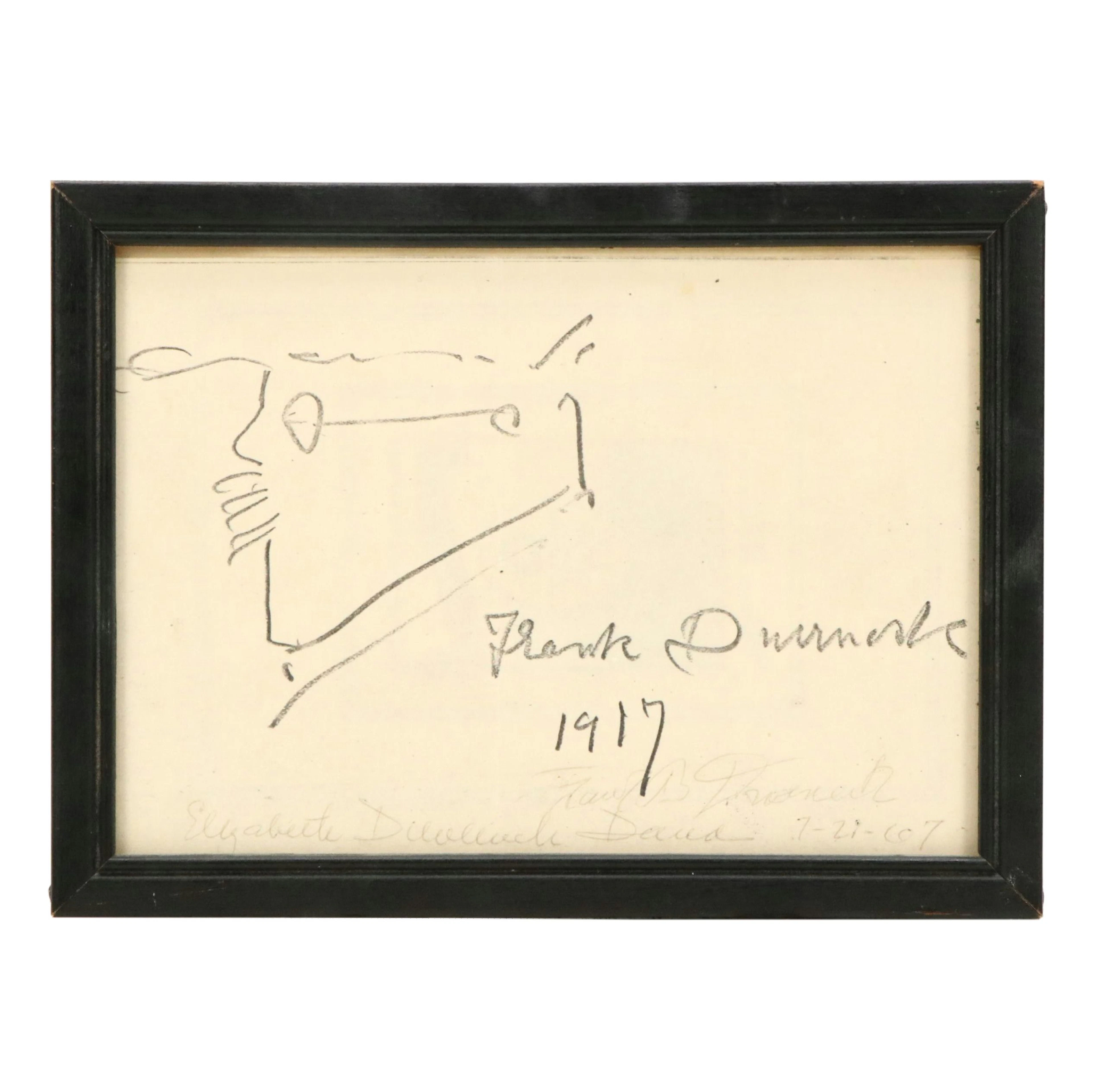 After Frank Duveneck Caricature Lithograph Reproduction, 20th Century