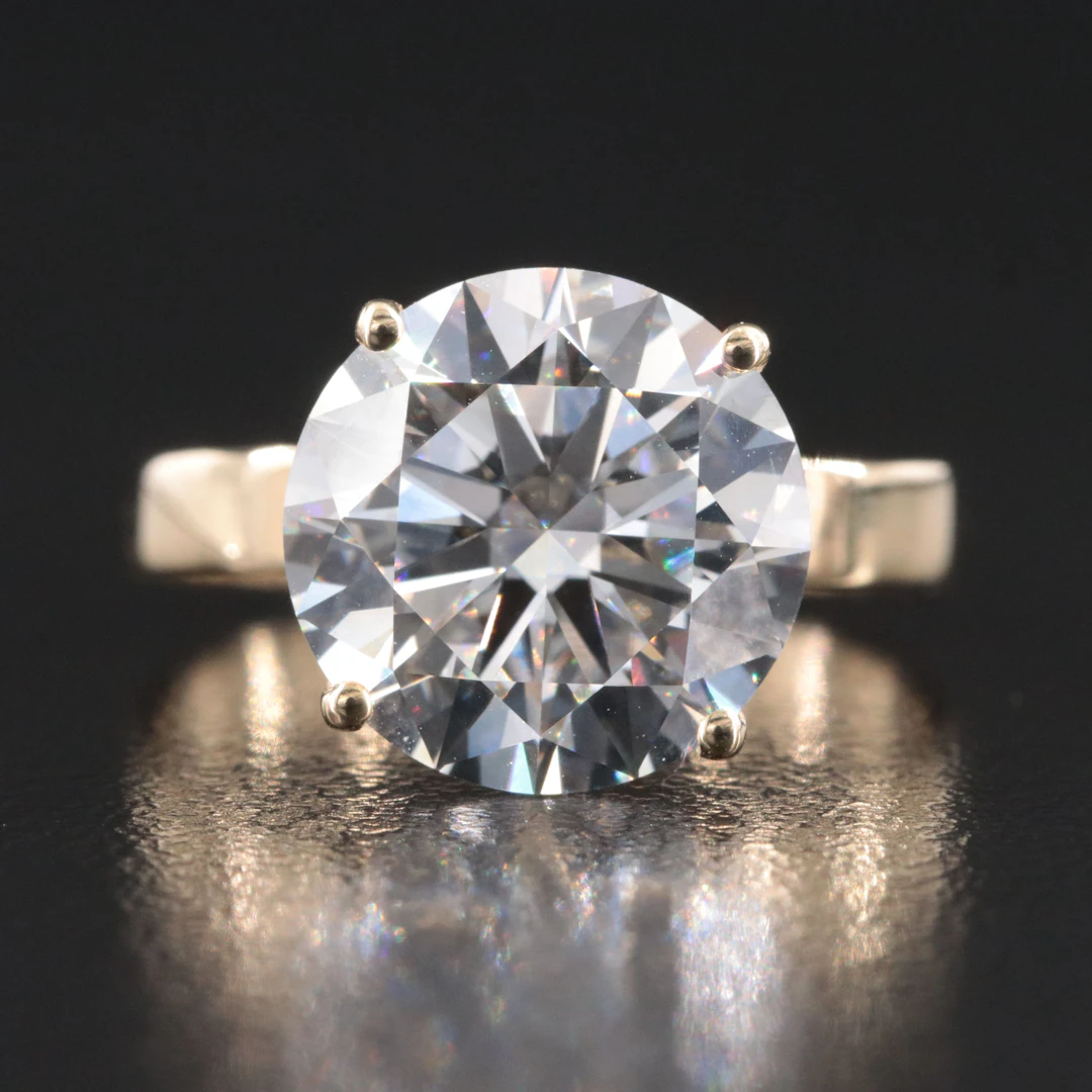 14K 5.00 CT Lab Grown Diamond Solitaire Ring with IGI Report