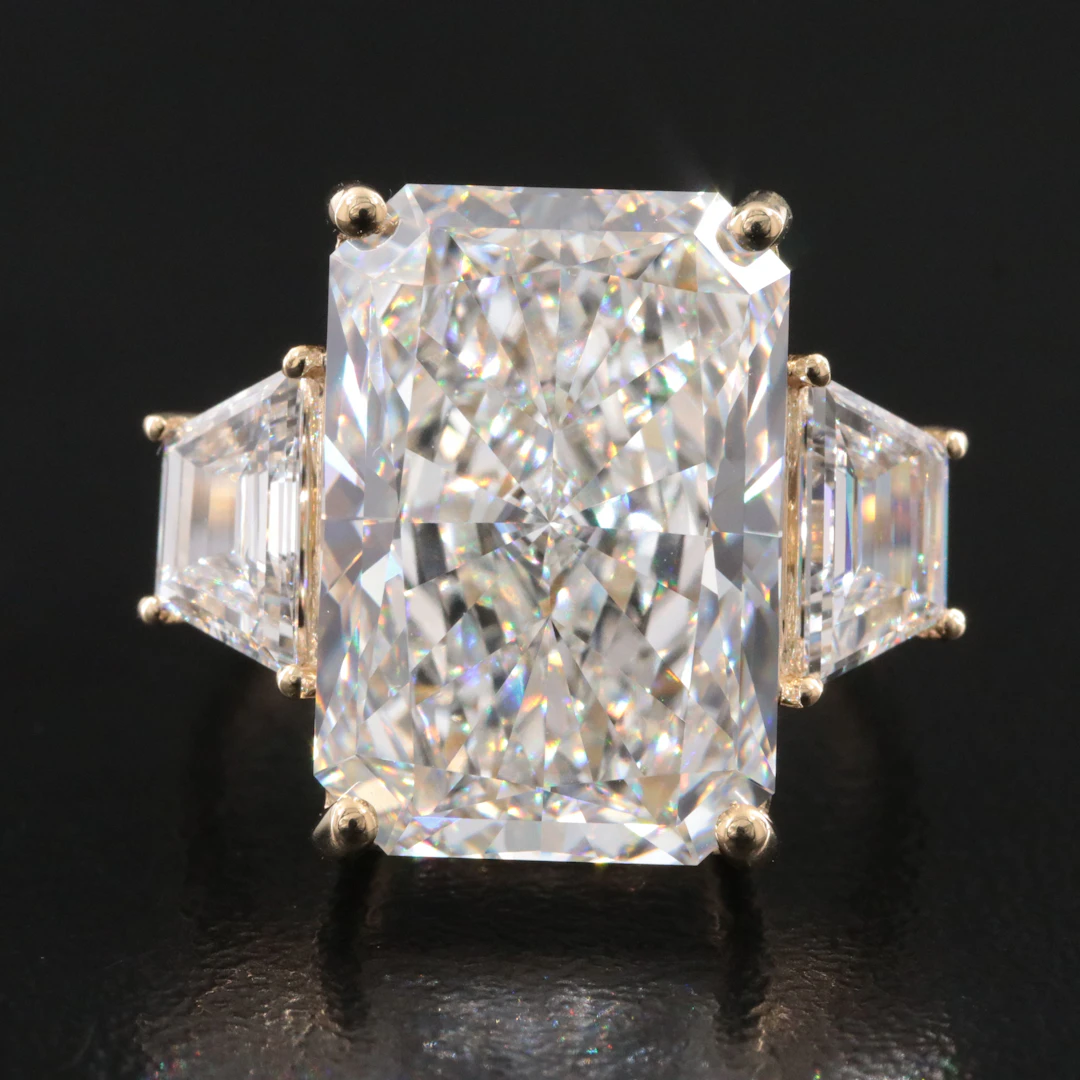 14K 11.69 CTW Lab Grown Diamond Ring with IGI Report