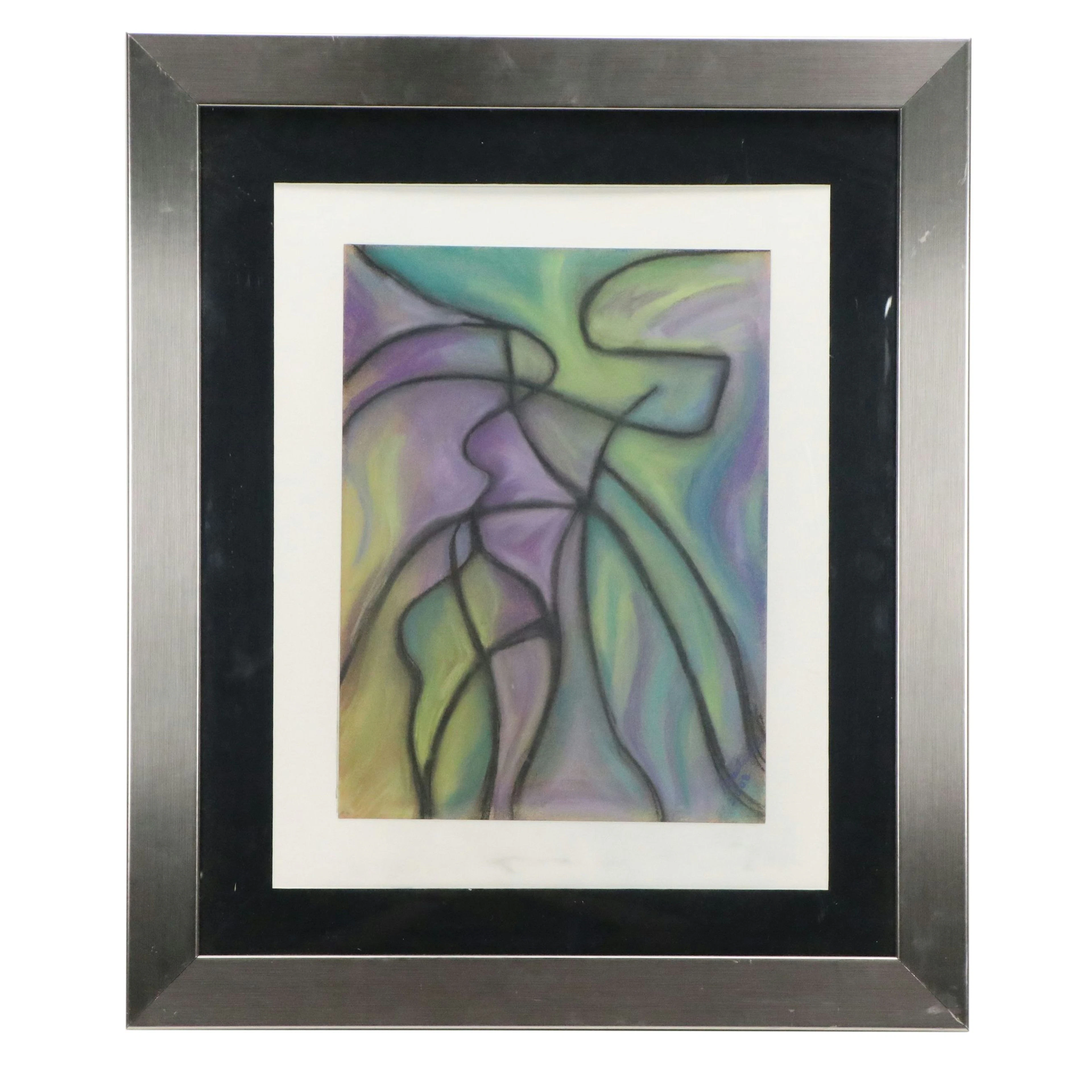Lyrical Abstraction Style Pastel Drawing, 2008