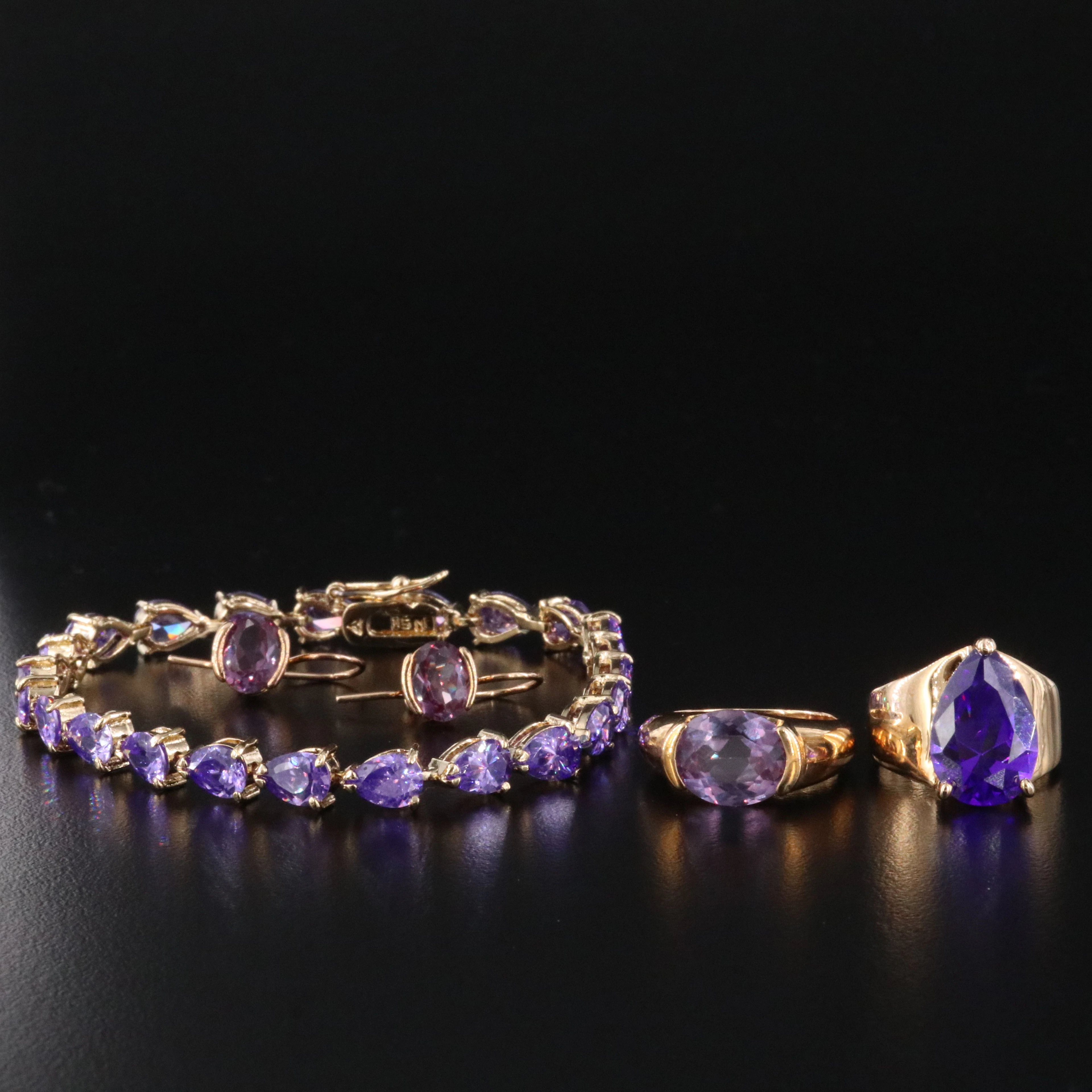 Sterling Sapphire and CZ Jewelry Selection