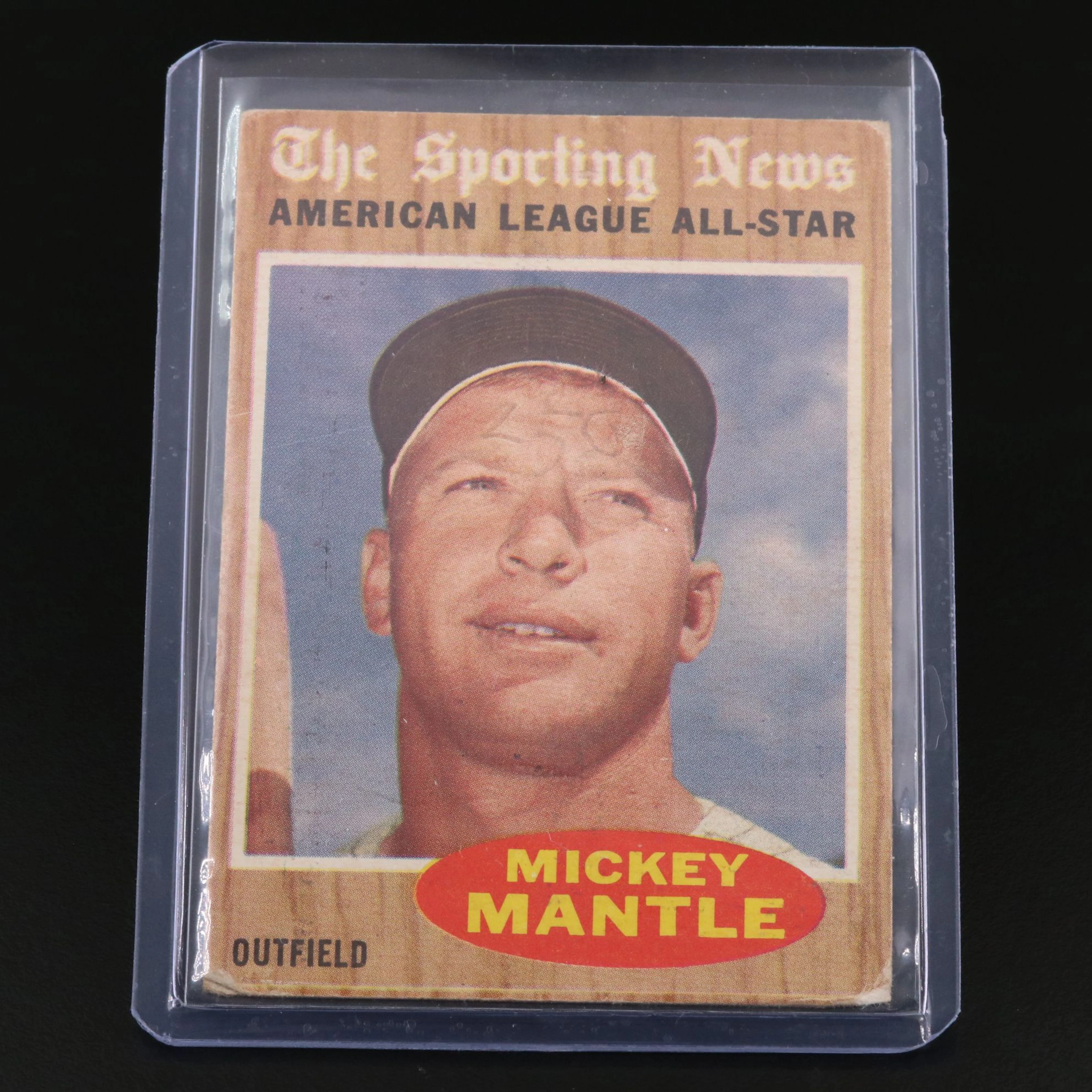 1962 Topps Mickey Mantle New York Yankees All-Star Baseball Card