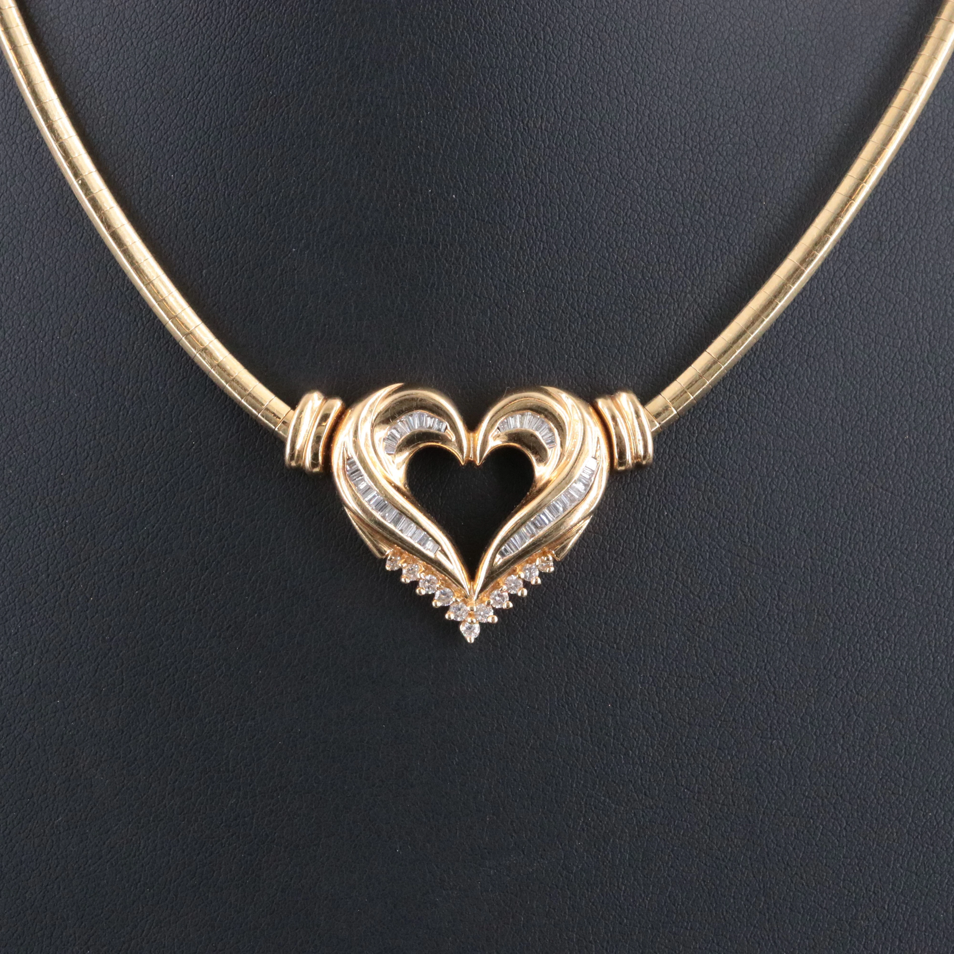 14K 0.54 CTW Diamond Heart Necklace