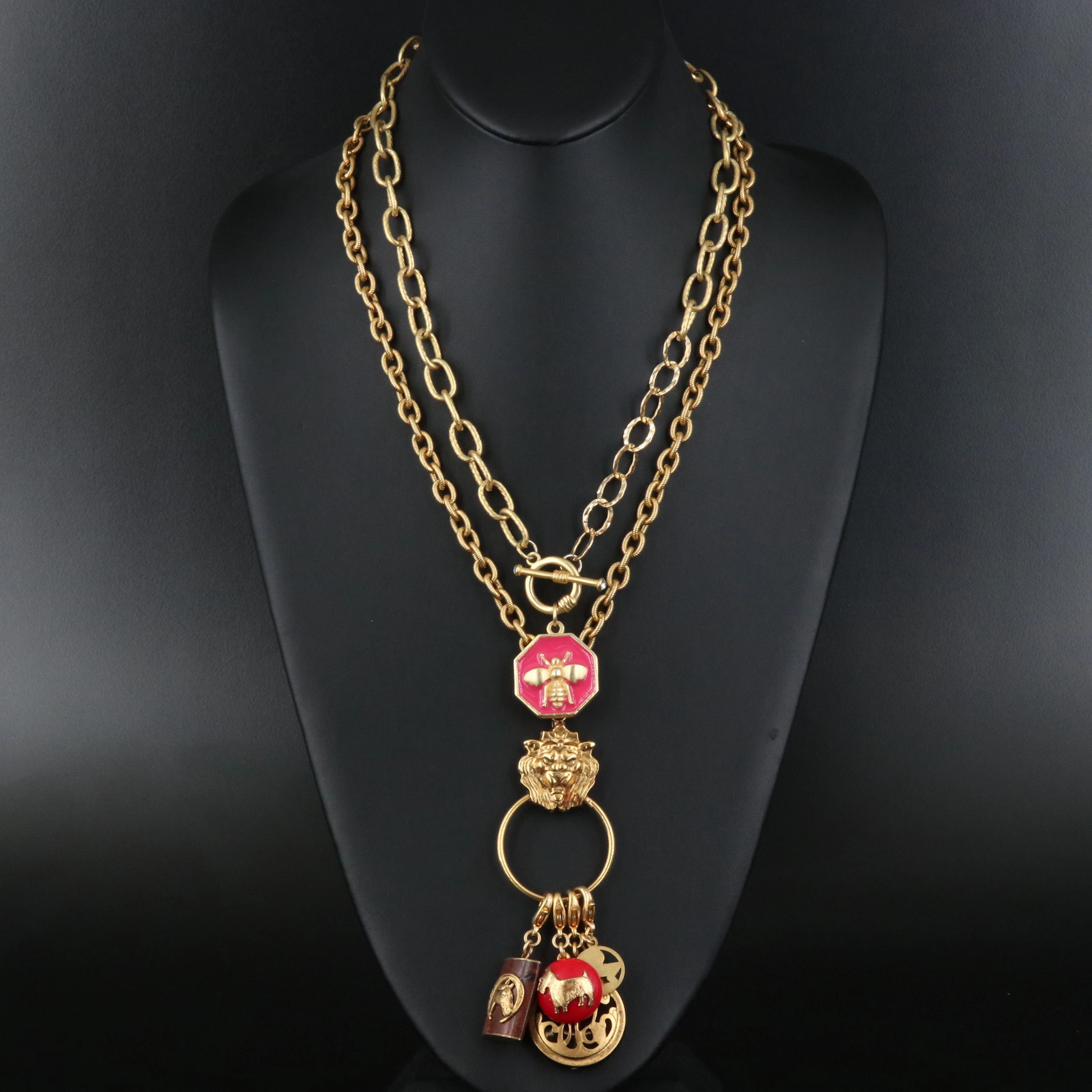 Fornash Bee and John Wind Charm Necklaces
