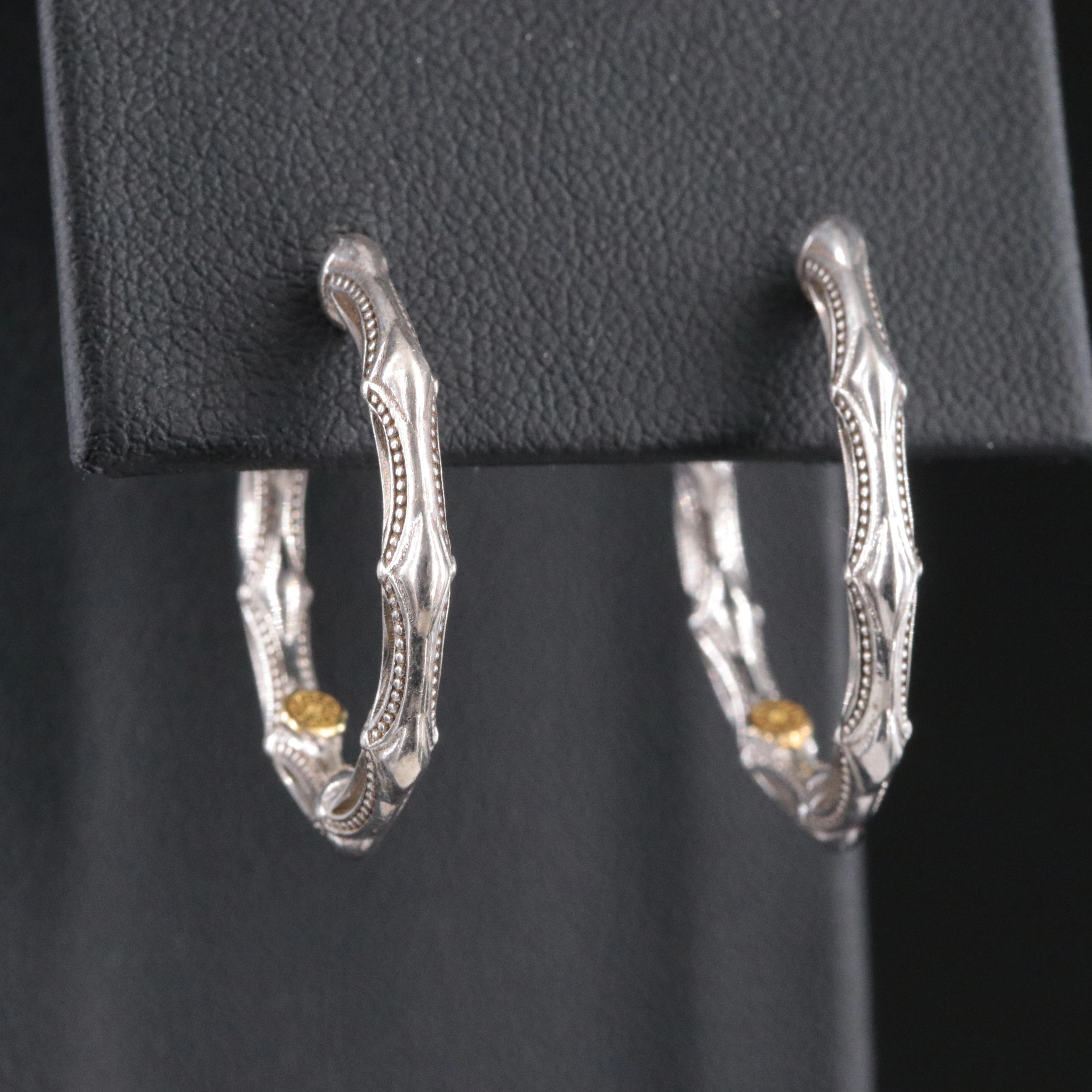 Tacori Classic Rock Sterling Hoop Earrings