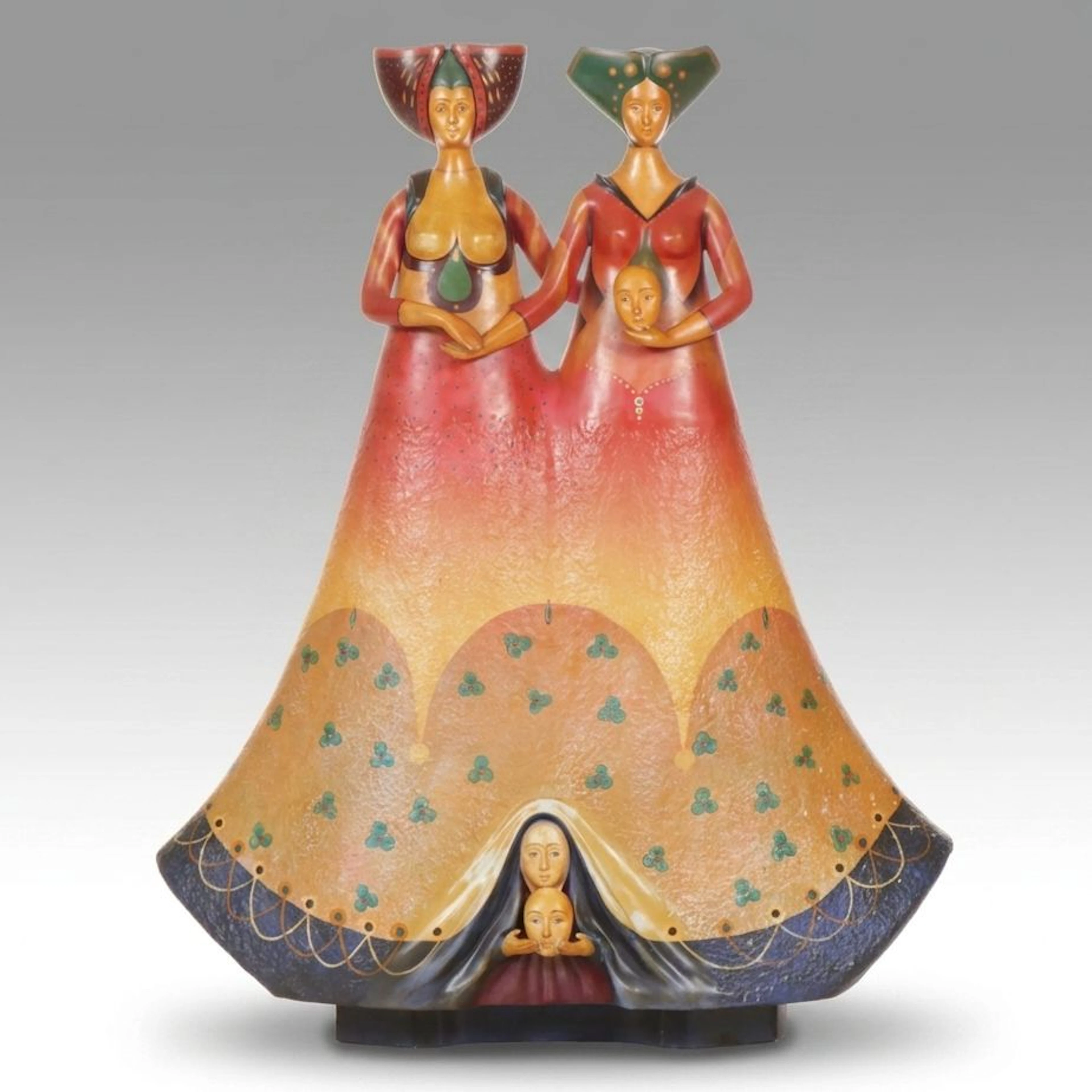 Sergio Bustamante "Double Muse" Surrealist Sculpture