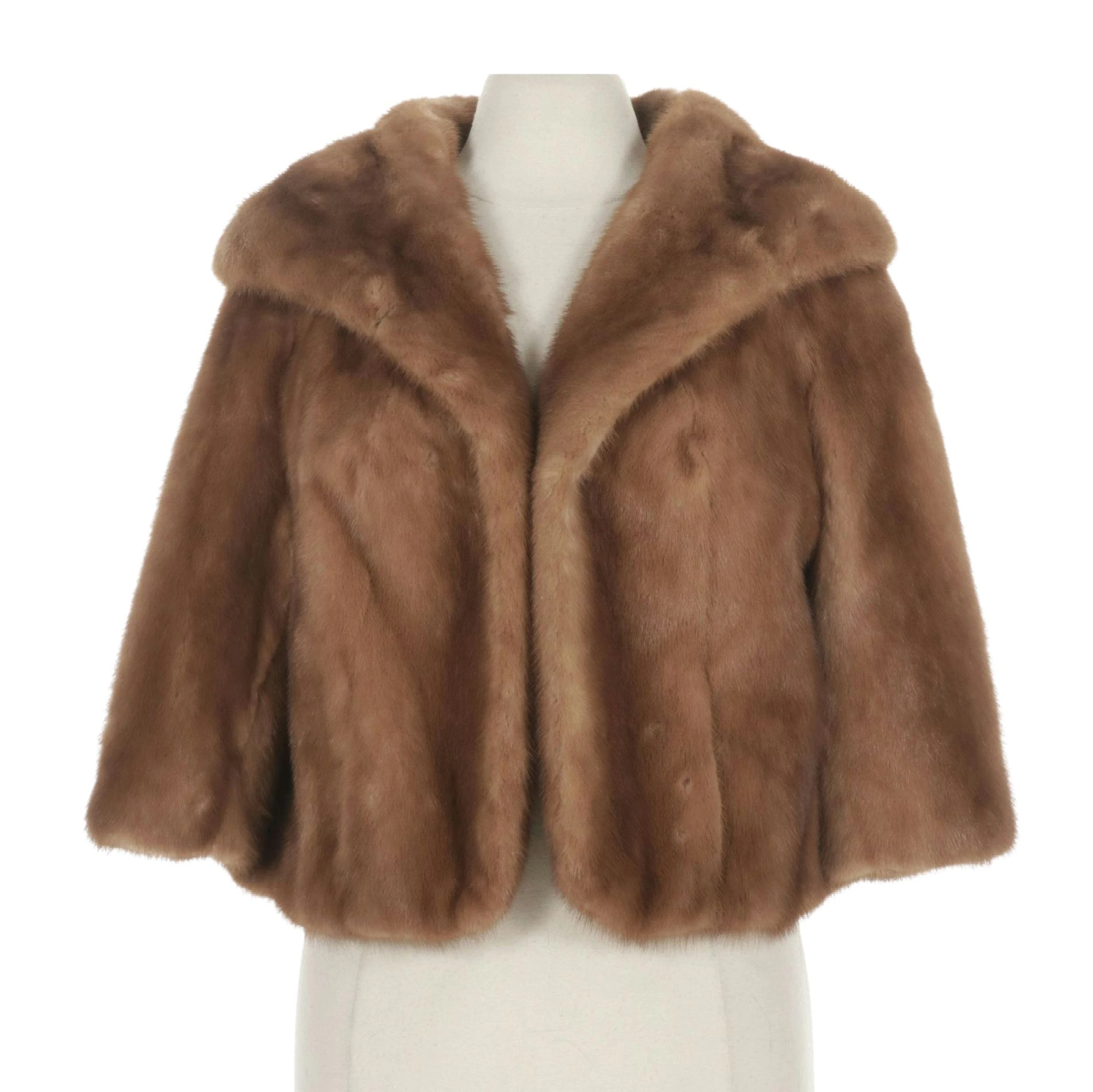 Pastel Mink Fur Capelet Stole