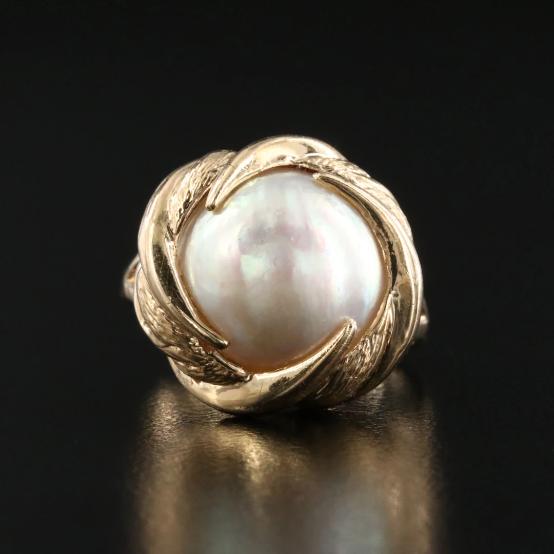 14K Mabé Pearl Ring