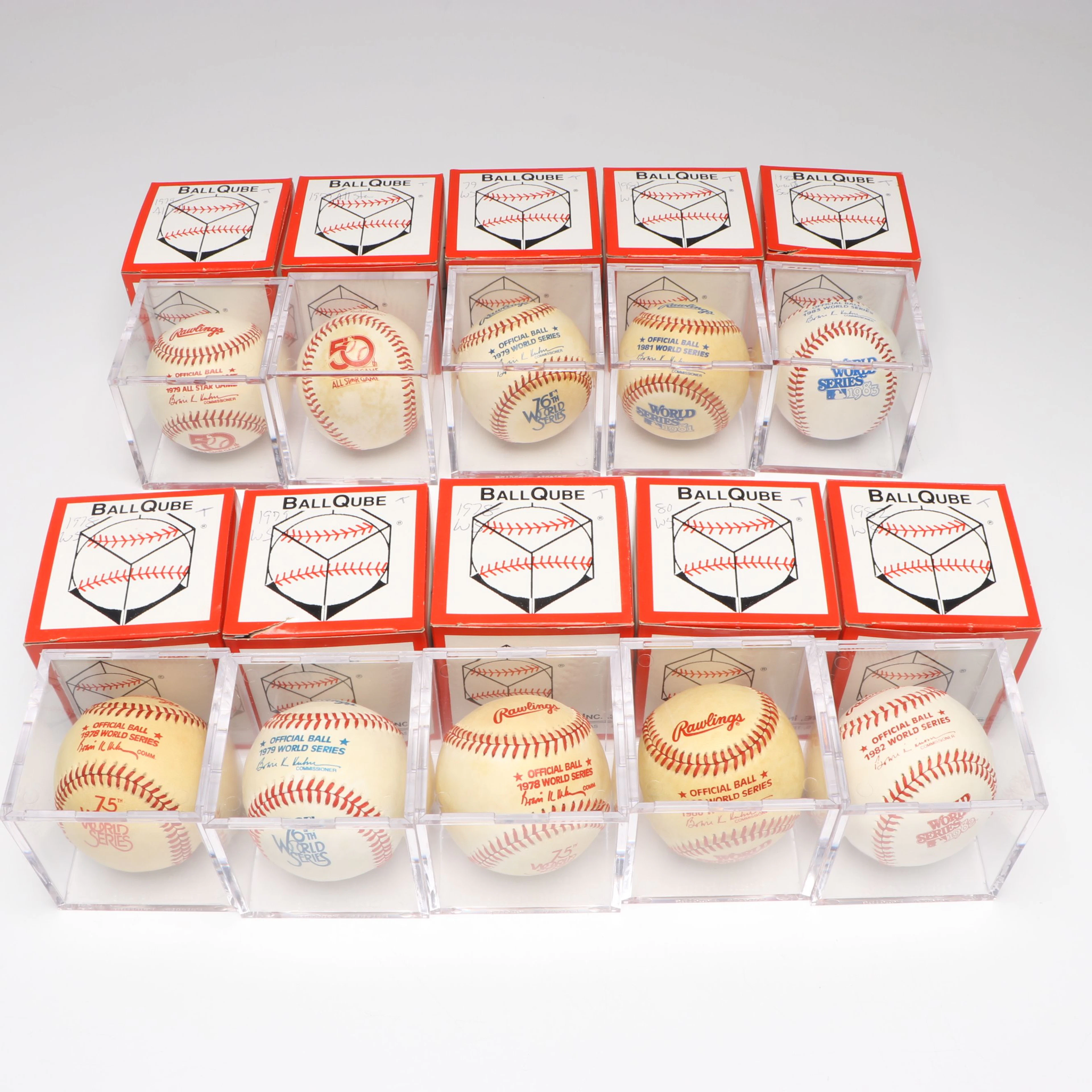 1978 to 1983 Official World Series and All-Star Game Rawlings Baseballs