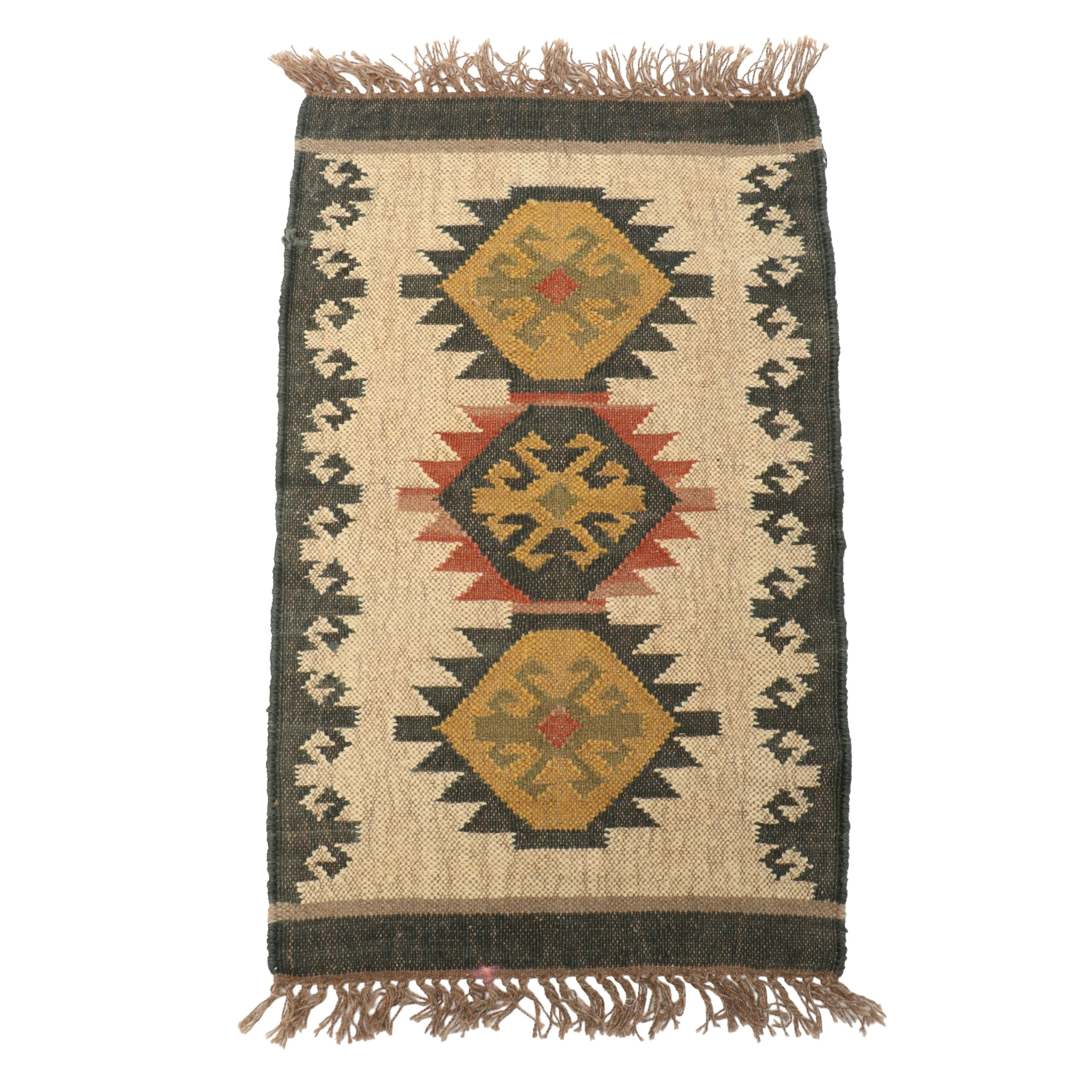 1'11 x 3'6 Handwoven Southwestern Style Accent Rug