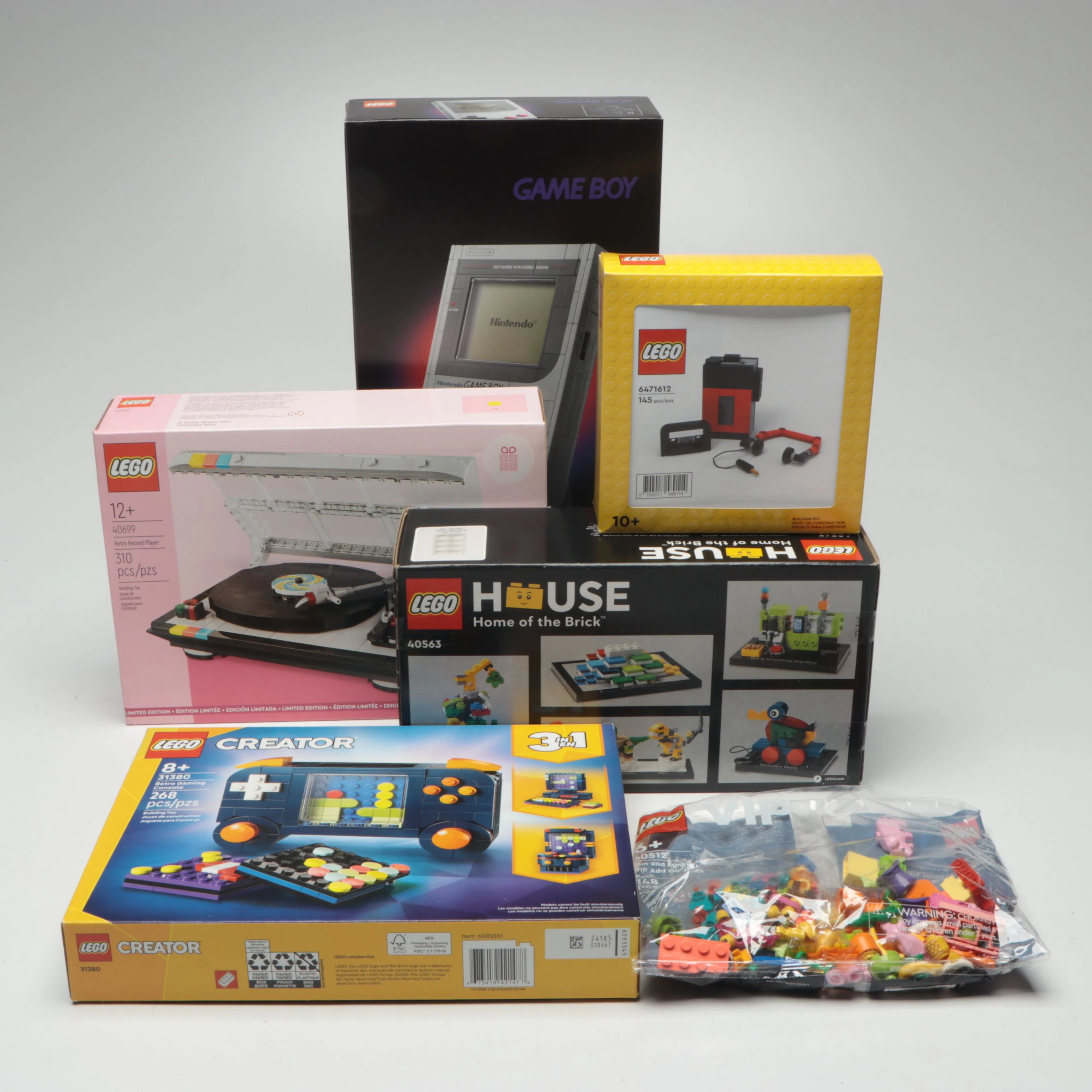 LEGO Limited Edition Retro Record Player, Game Boy and More Building Sets