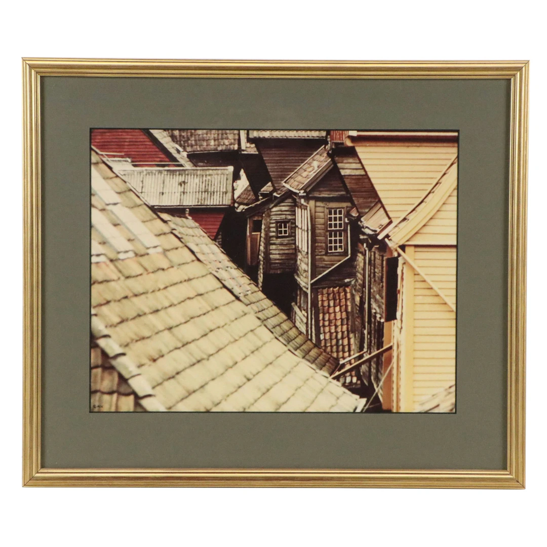 Chromogenic Photograph of Rooftops, Circa 1976
