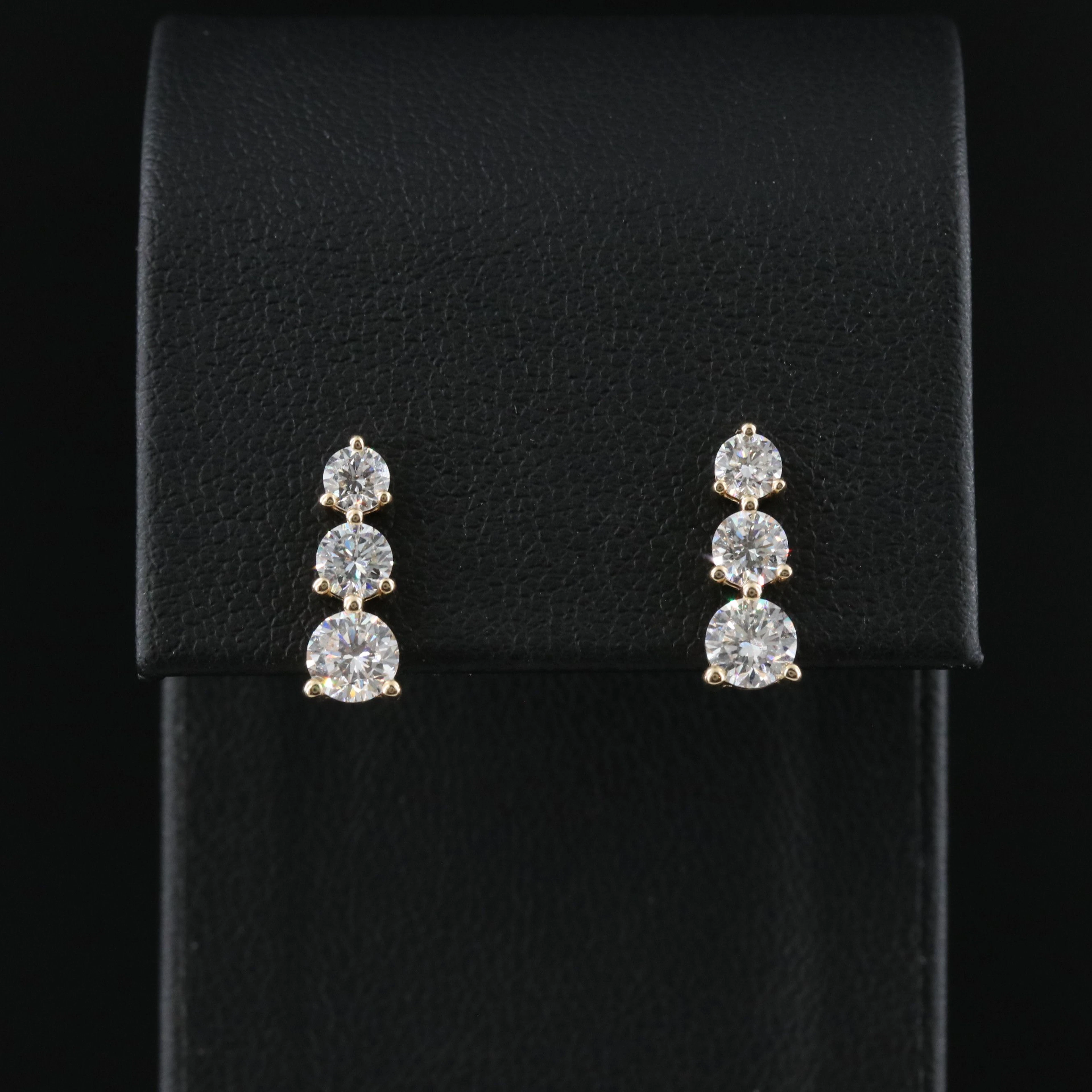 14K 1.47 CTW Lab Grown Diamond Drop Earrings