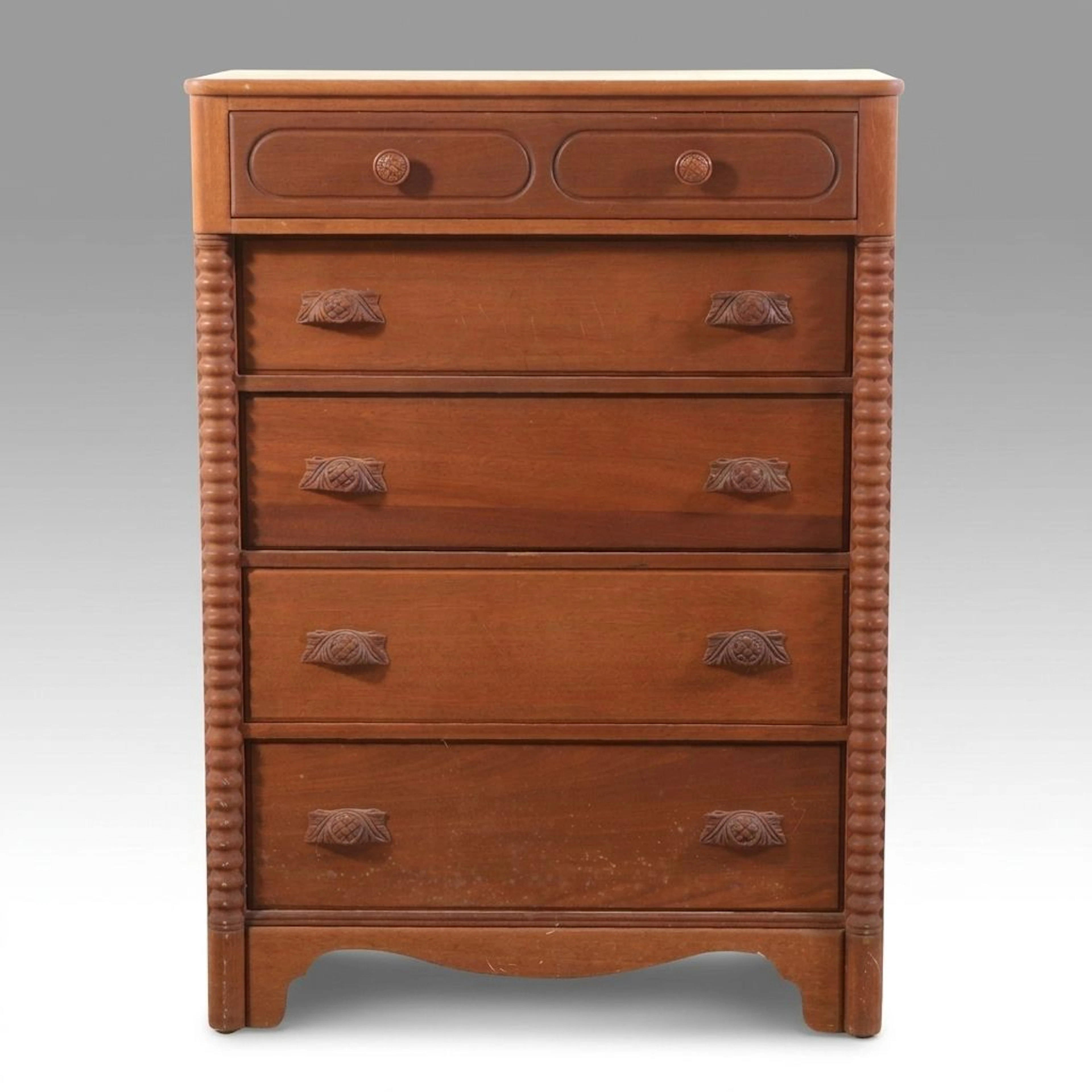 Finch Fine Furniture Co. Empire Style Walnut Chest of Drawers