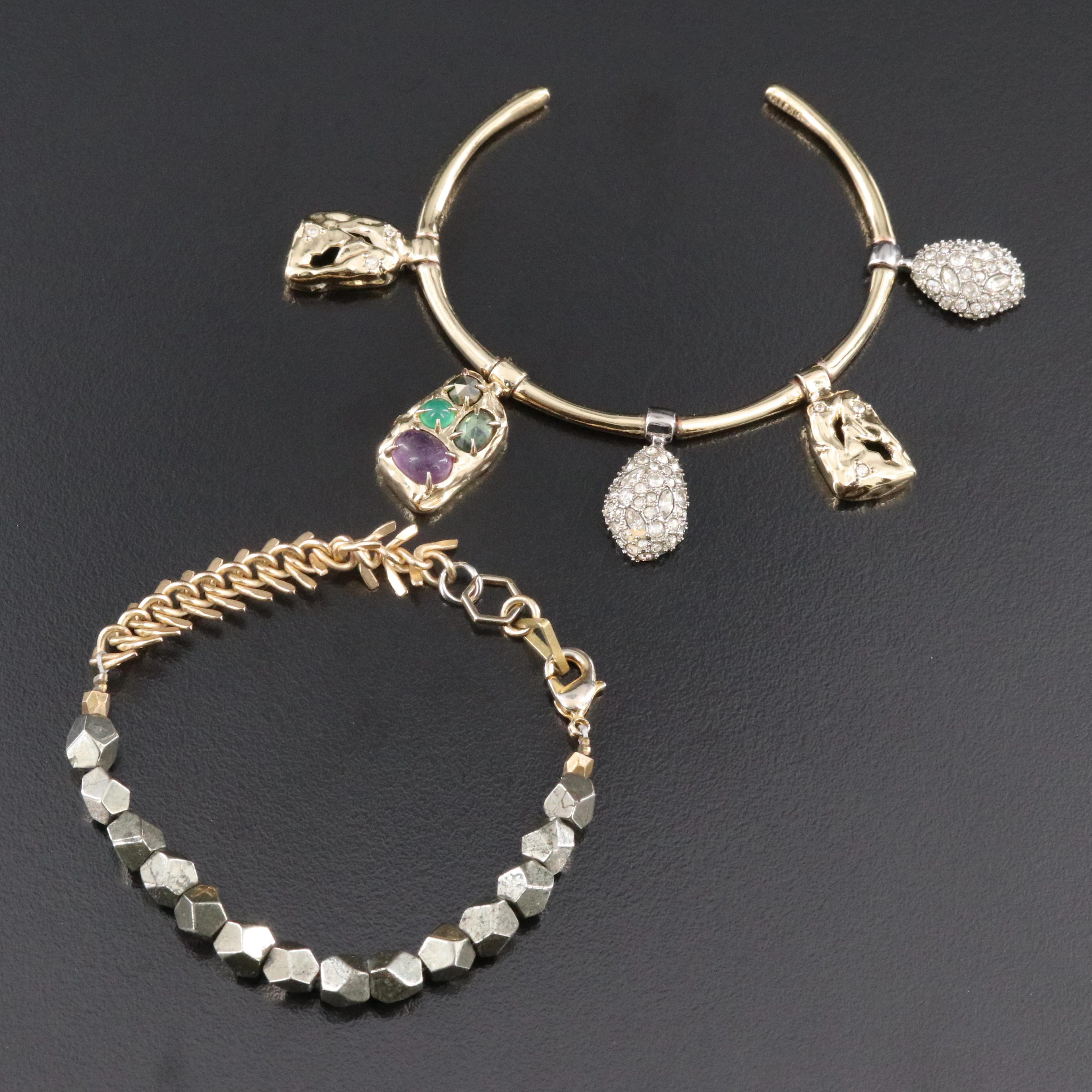 Rhinestone Bracelets Featuring Alexis Bittar Cuff