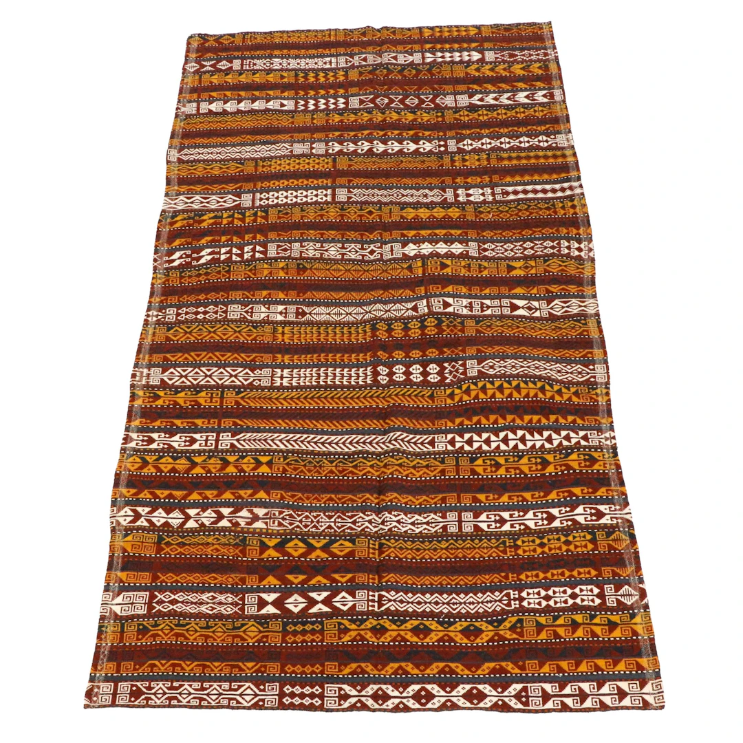 5'3 x 10'9 Handwoven Caucasian Style Soumak Long Rug