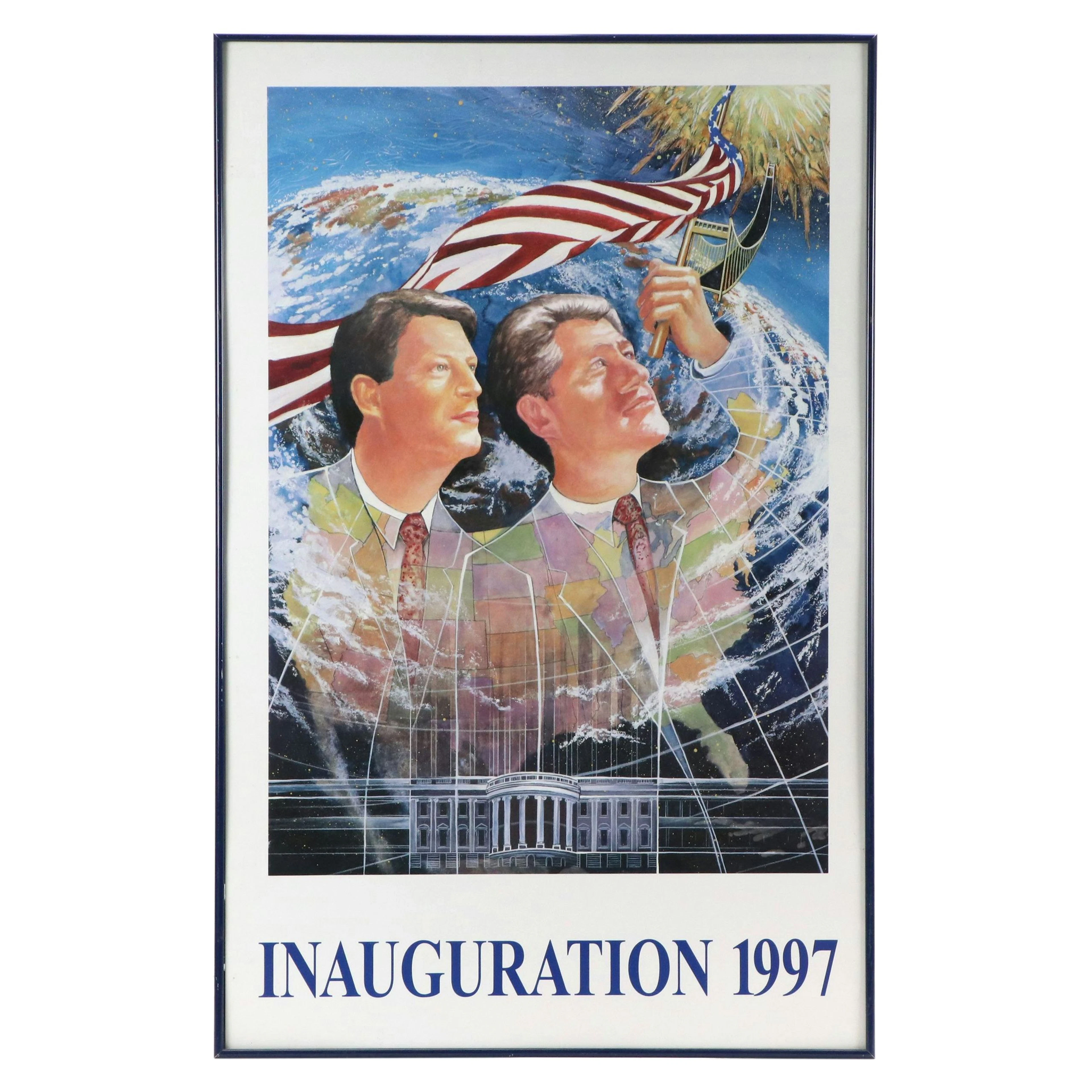 Offset Lithograph Political Poster For "Inauguration 1997"