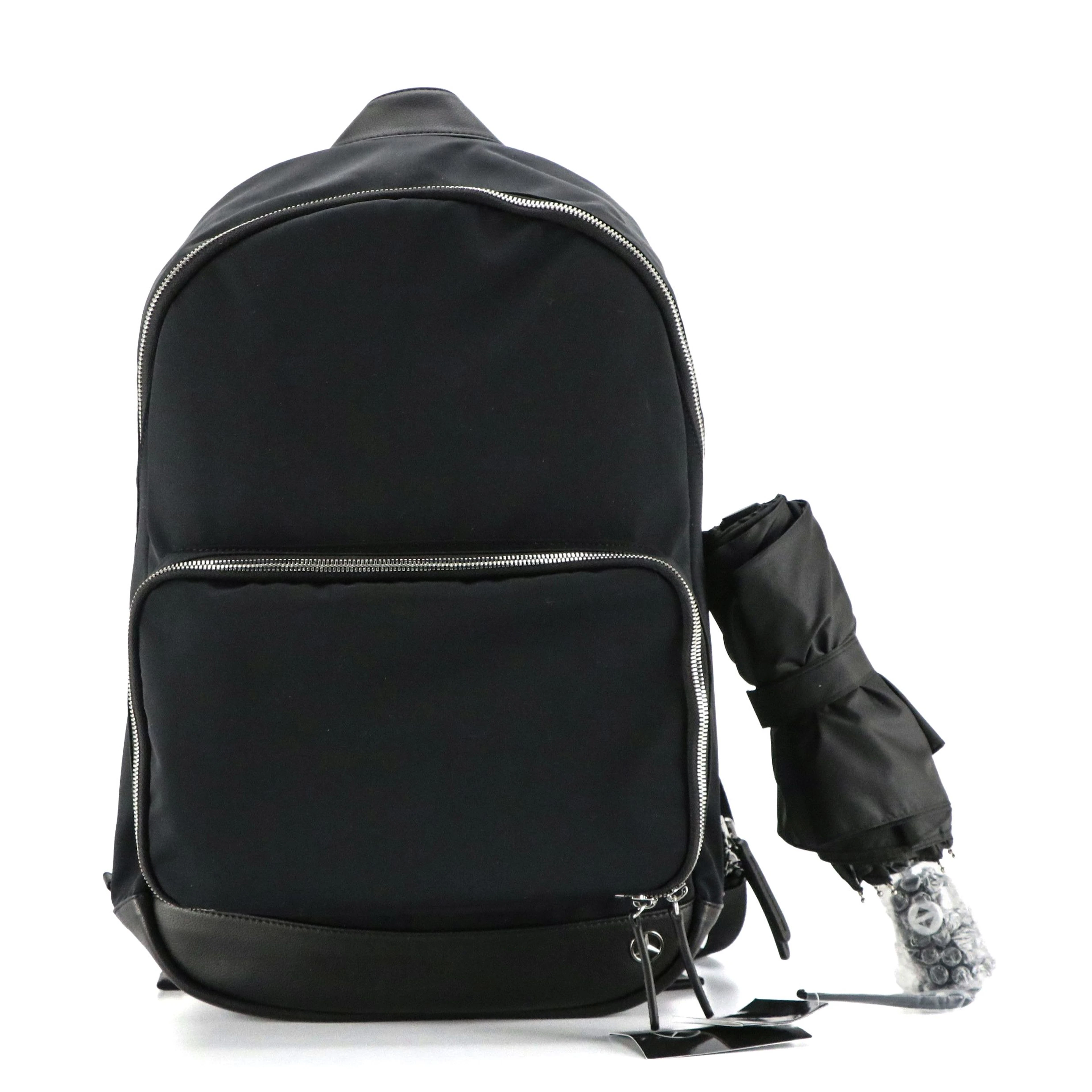 Haerfest x Mercedes Benz Backpack Bag with Folding Travel Logo Umbrella