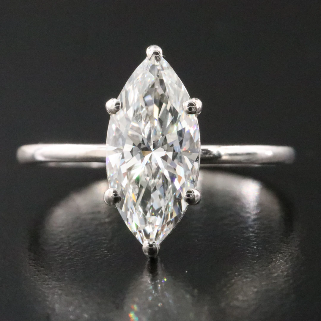 14K 1.73 CT Lab Grown Diamond Solitaire Ring with IGI Report
