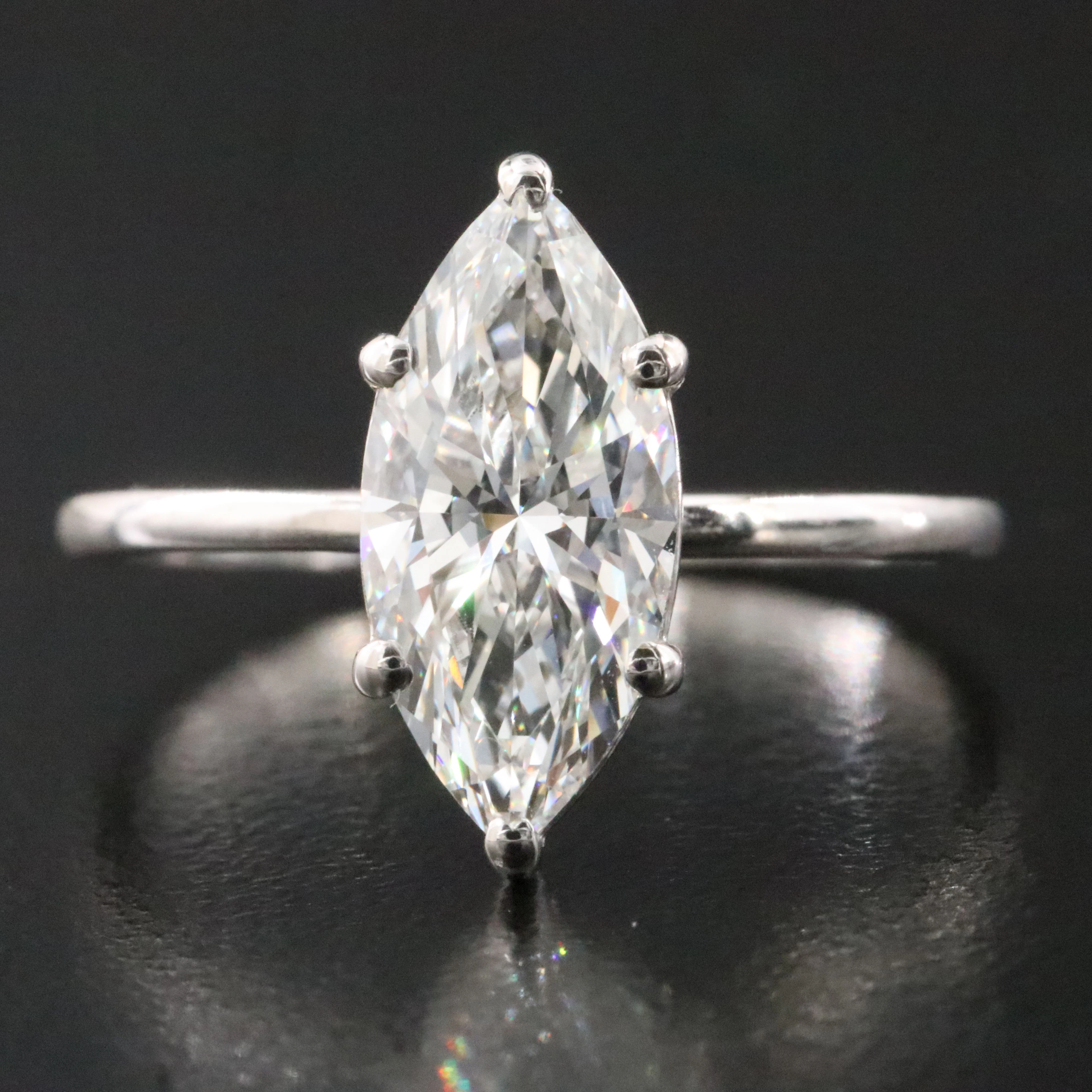 14K 1.73 CT Lab Grown Diamond Solitaire Ring with IGI Report