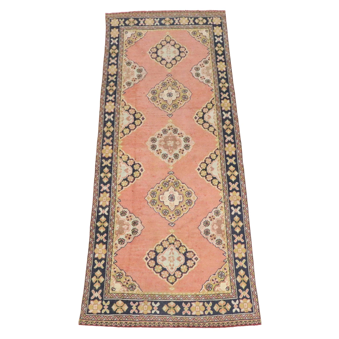 4'8 x 11'3 Hand-Knotted Turkish Taşpınar Long Rug