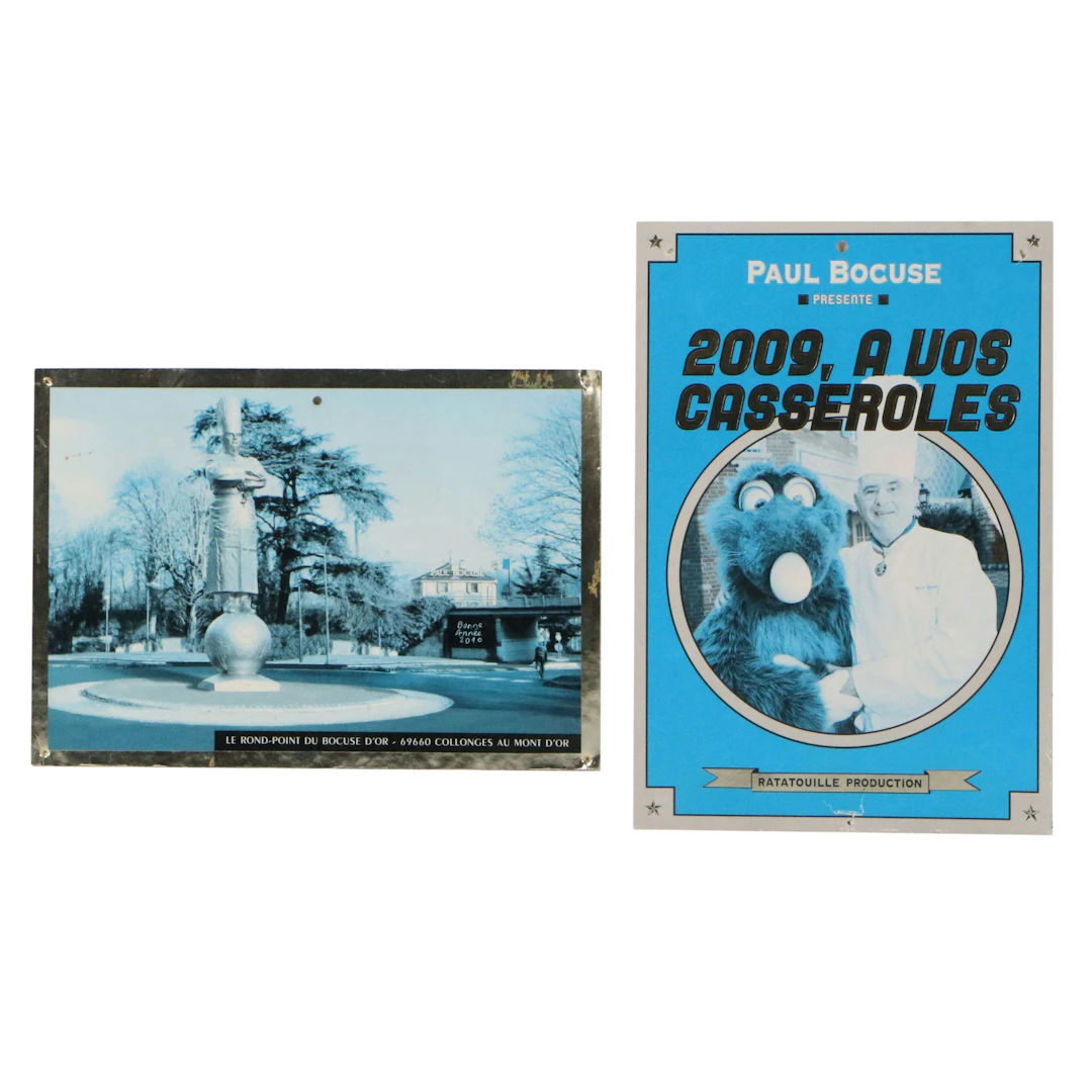 Commemorative Offset Lithograph Postcards of Chef Paul Bocuse, 21st Century