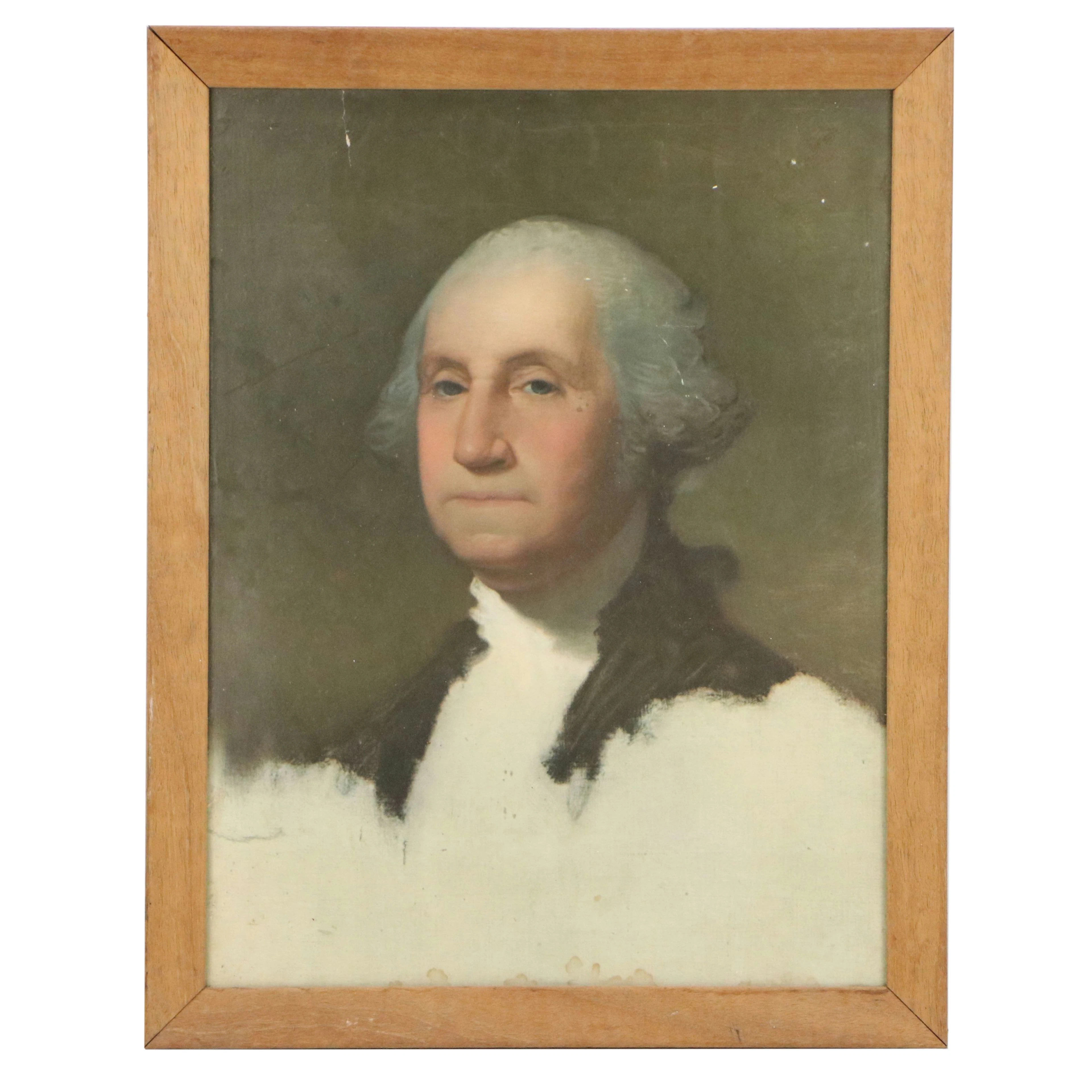 Halftone of George Washington Portrait After Gilbert Stuart