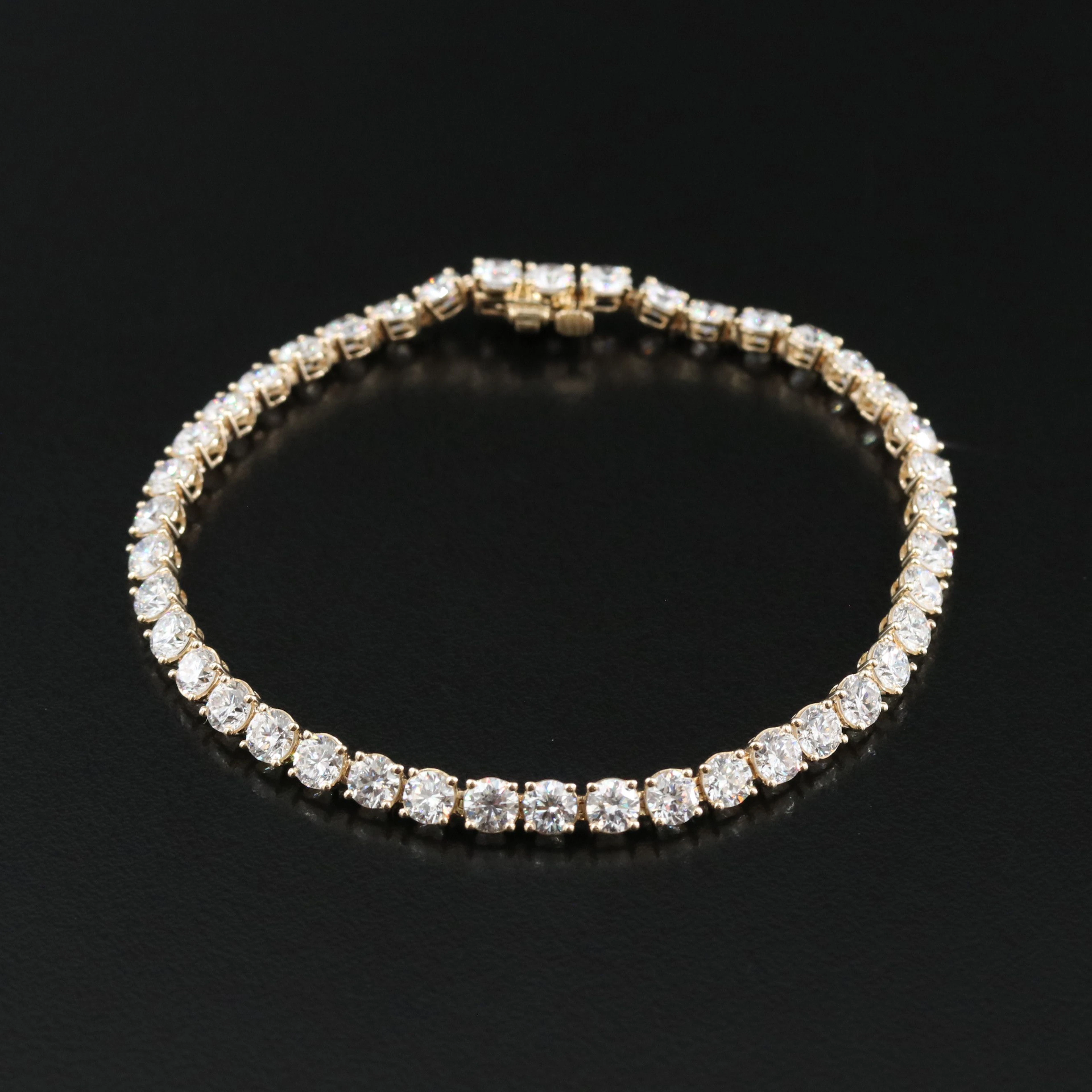 14K 10.10 CTW Lab Grown Diamond Line Bracelet
