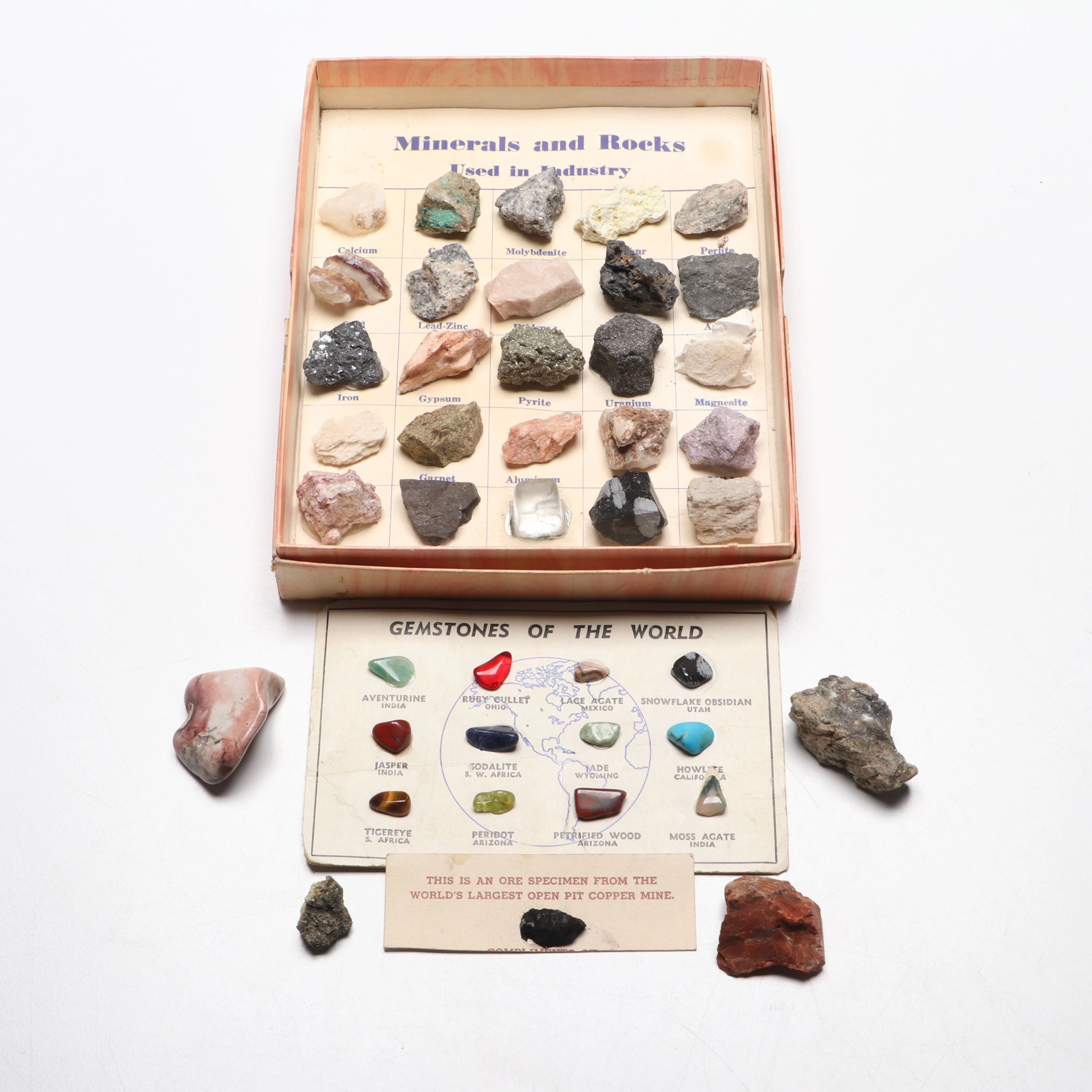 Agate, Red Jasper, Pyrite, Muscovite and Other Minerals and Gemstones