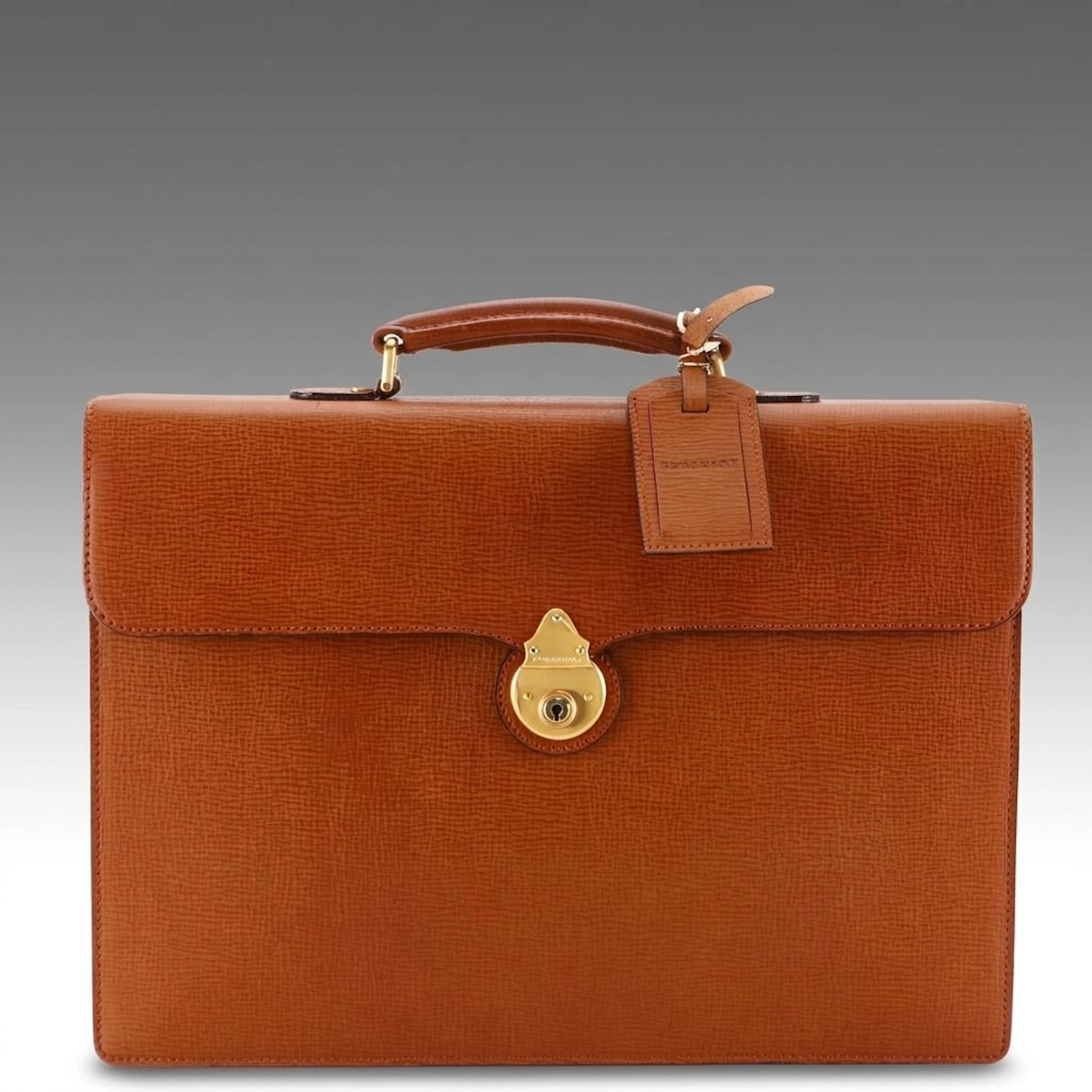 Burberry London Briefcase in Brown Leather