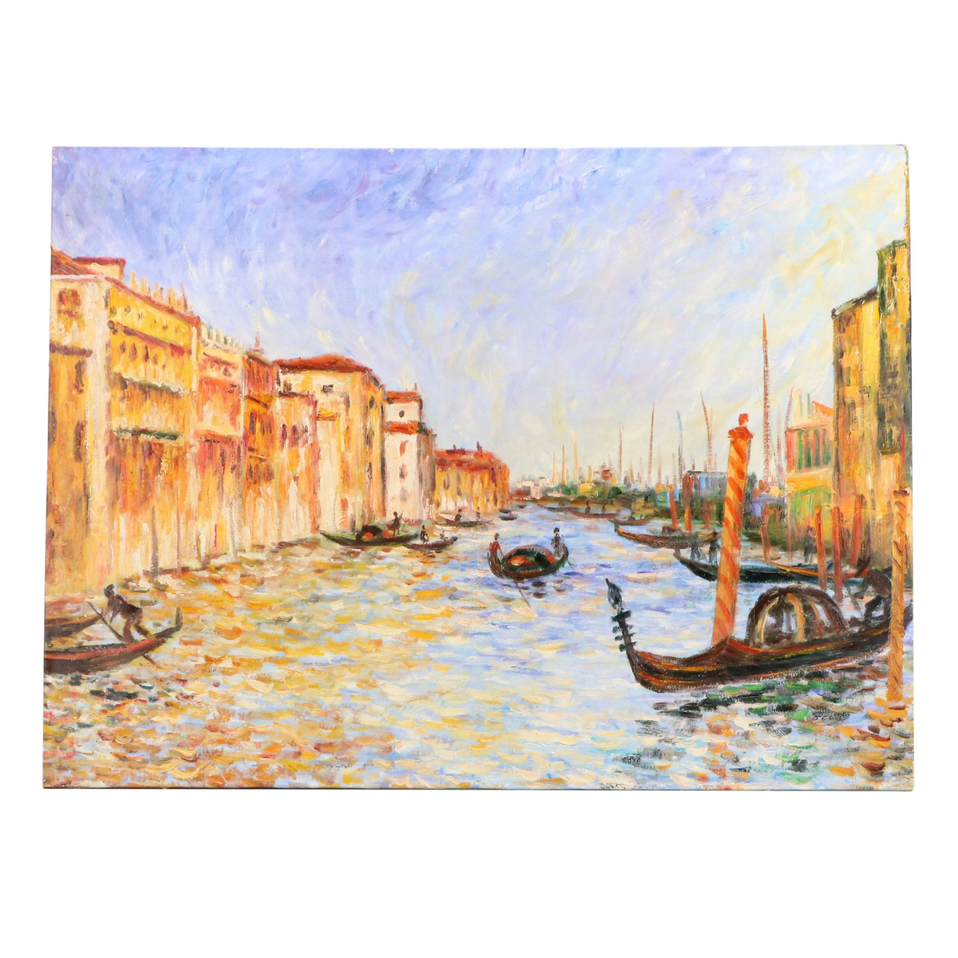 Oil Painting After Pierre-Auguste Renoir "Grand Canal, Venice"