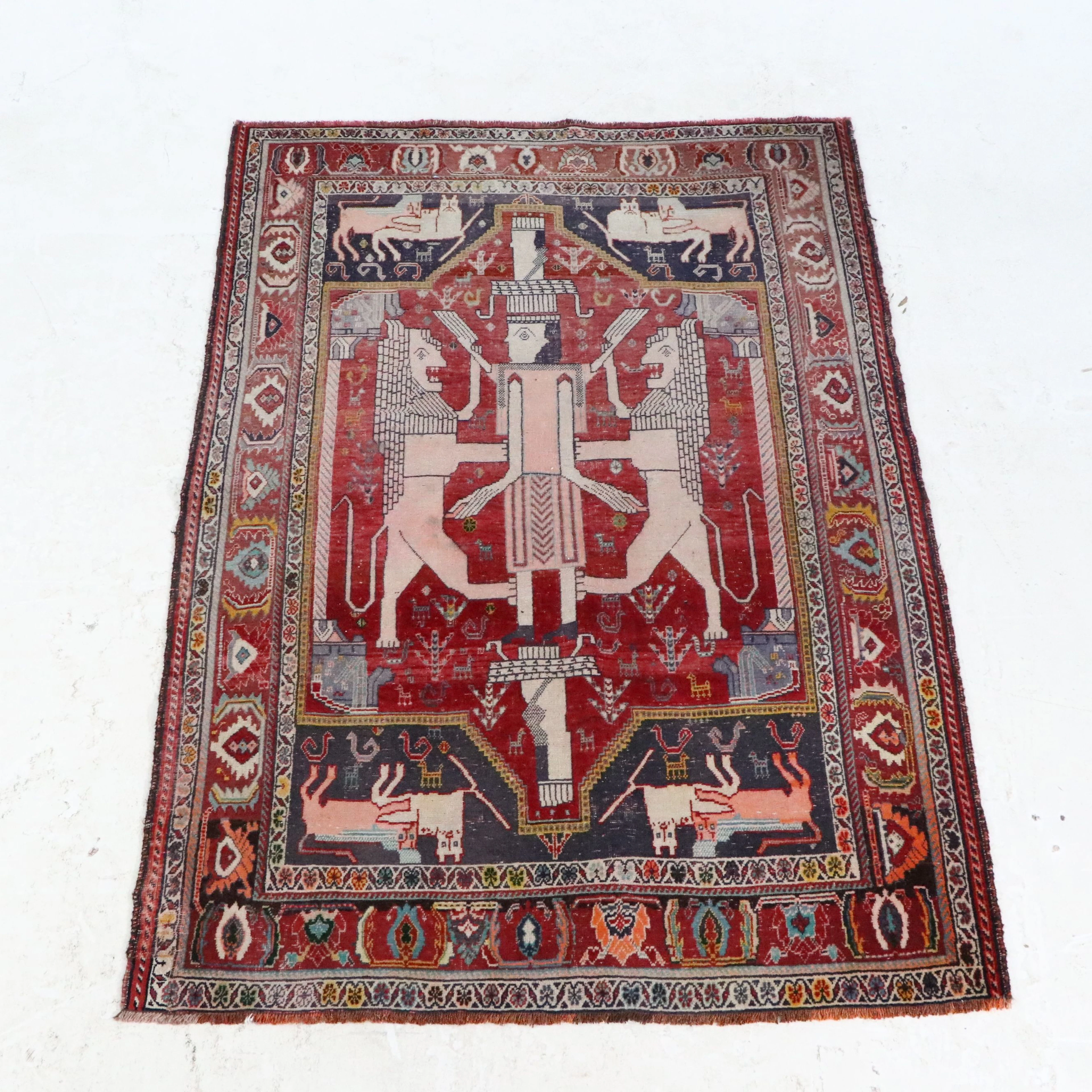 5'2 x 7'10 Hand-Knotted Persian Qashqai Area Rug