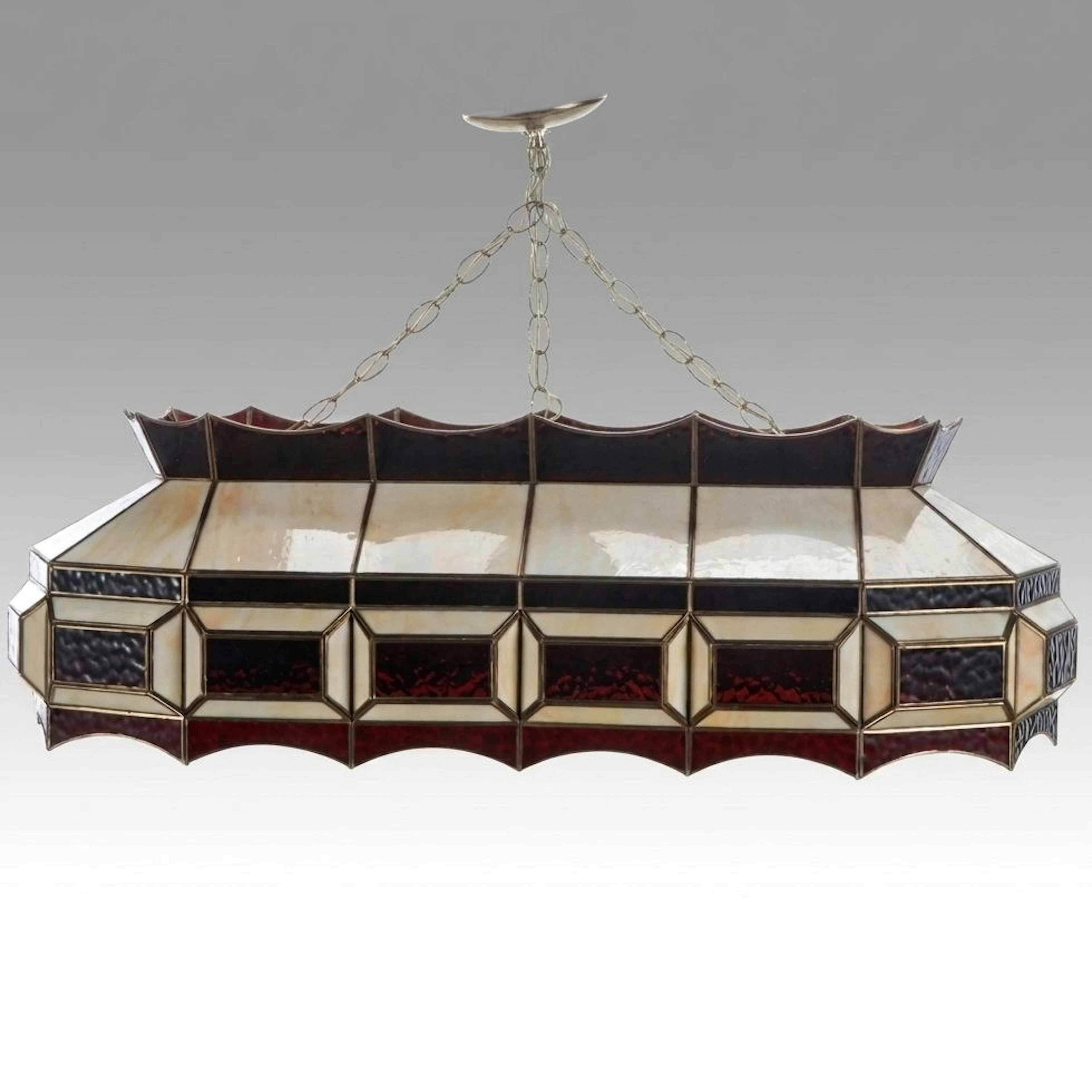 Slag Glass Billiards Light Pendant