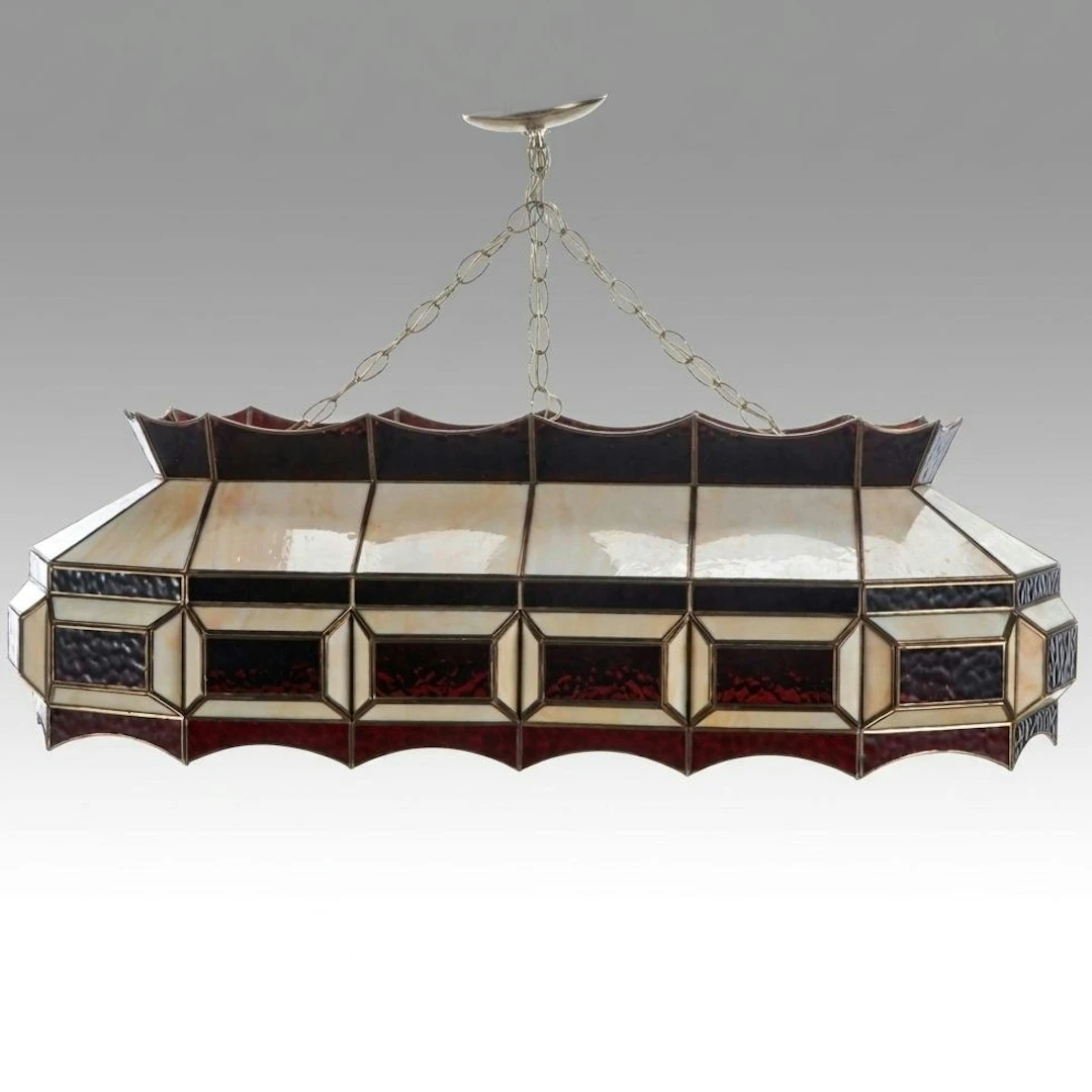 Slag Glass Billiards Light Pendant