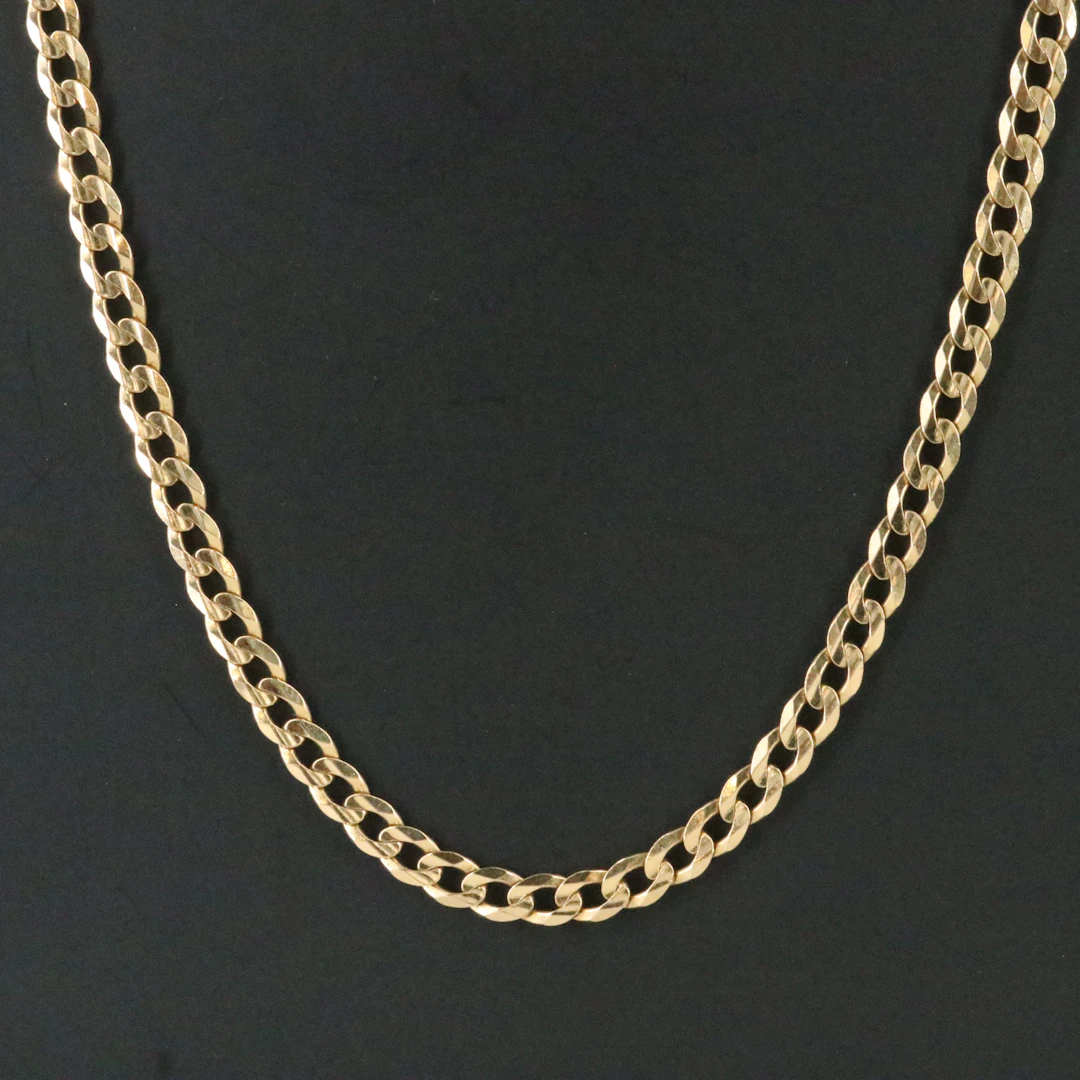 18K Curb Chain Necklace