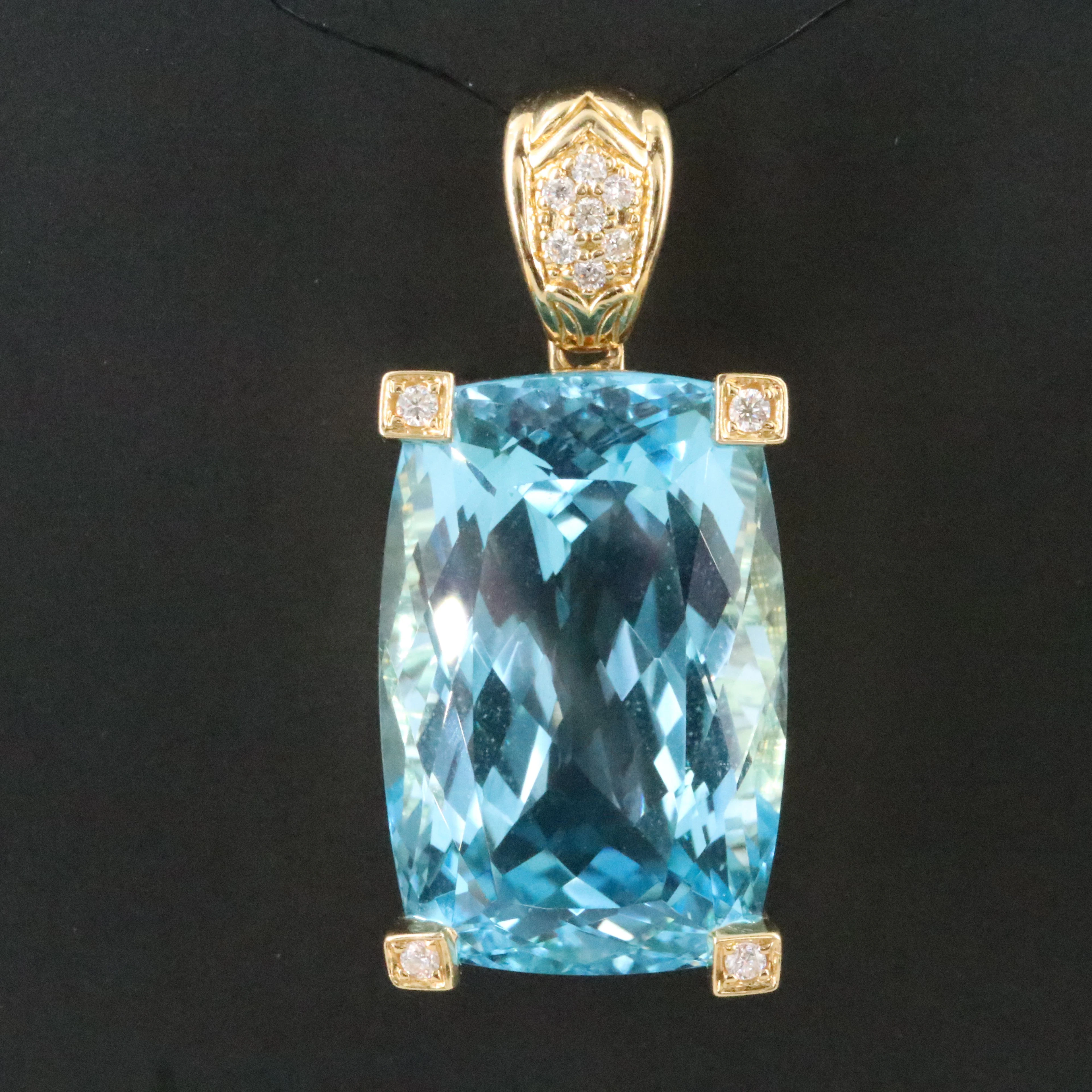 Lali Jewels 18K 39.97 CT Topaz and Diamond Enhancer Pendant