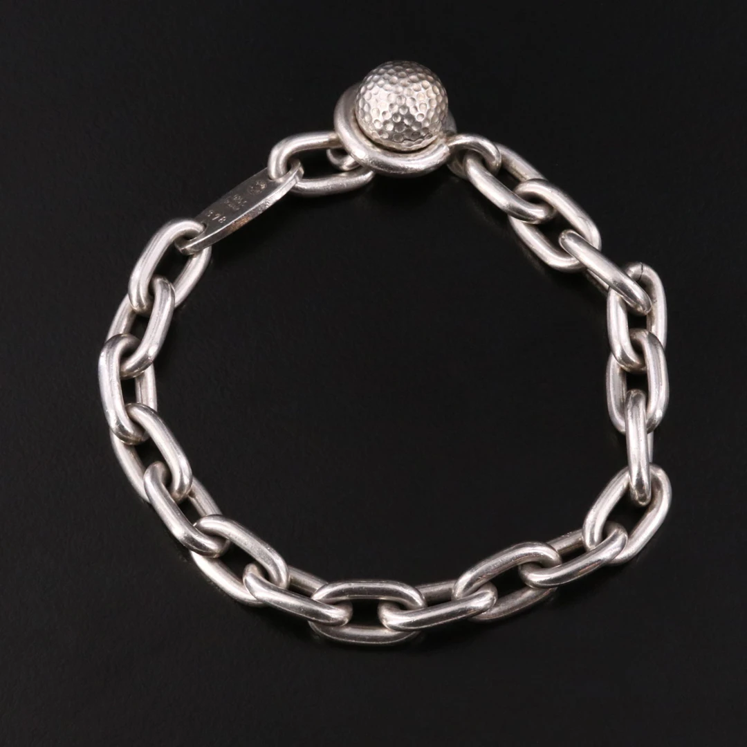 Andreas Mikkelsen for Georg Jensen Sterling Bracelet with Golf Ball