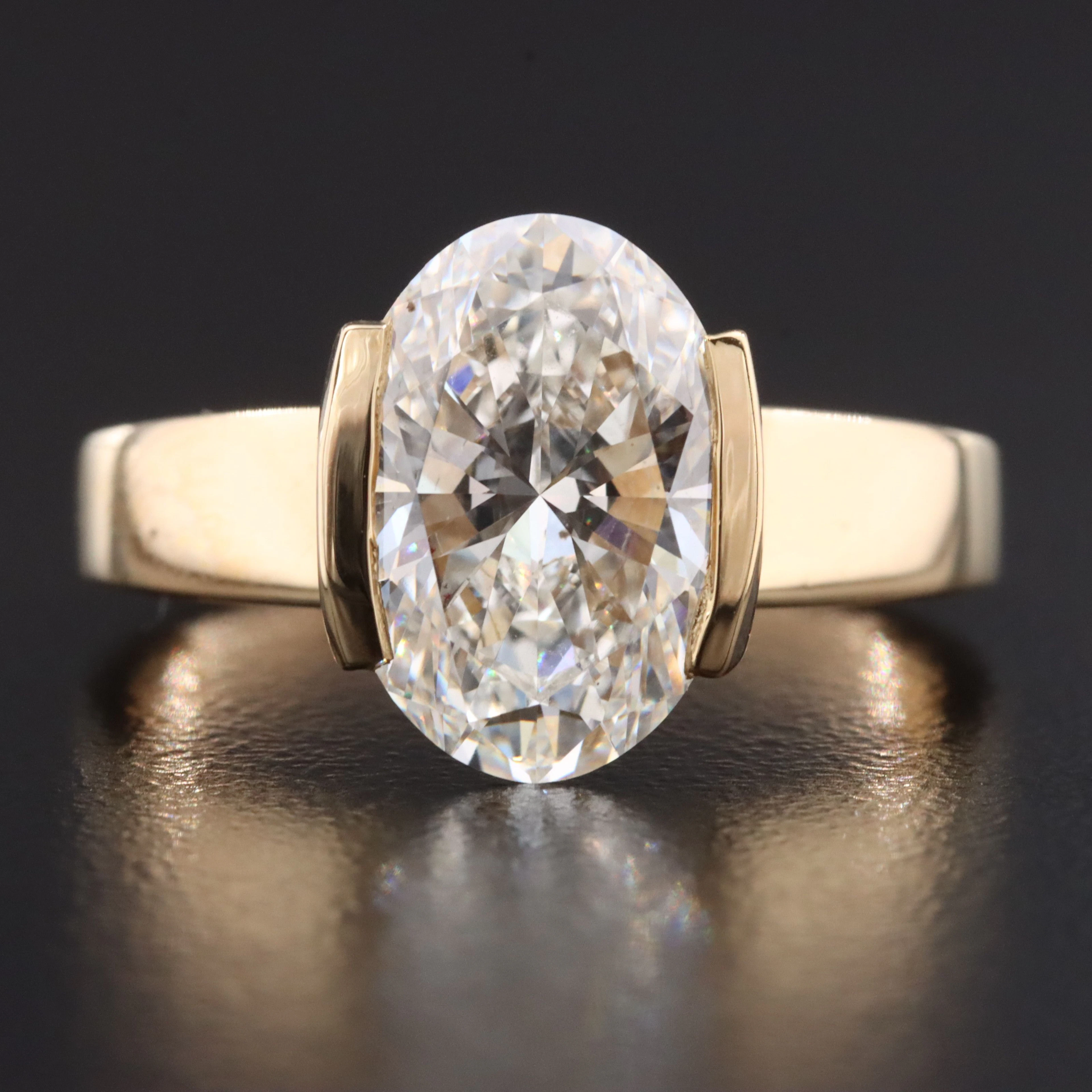 14K 3.10 CT Lab Grown Diamond Ring with IGI Report