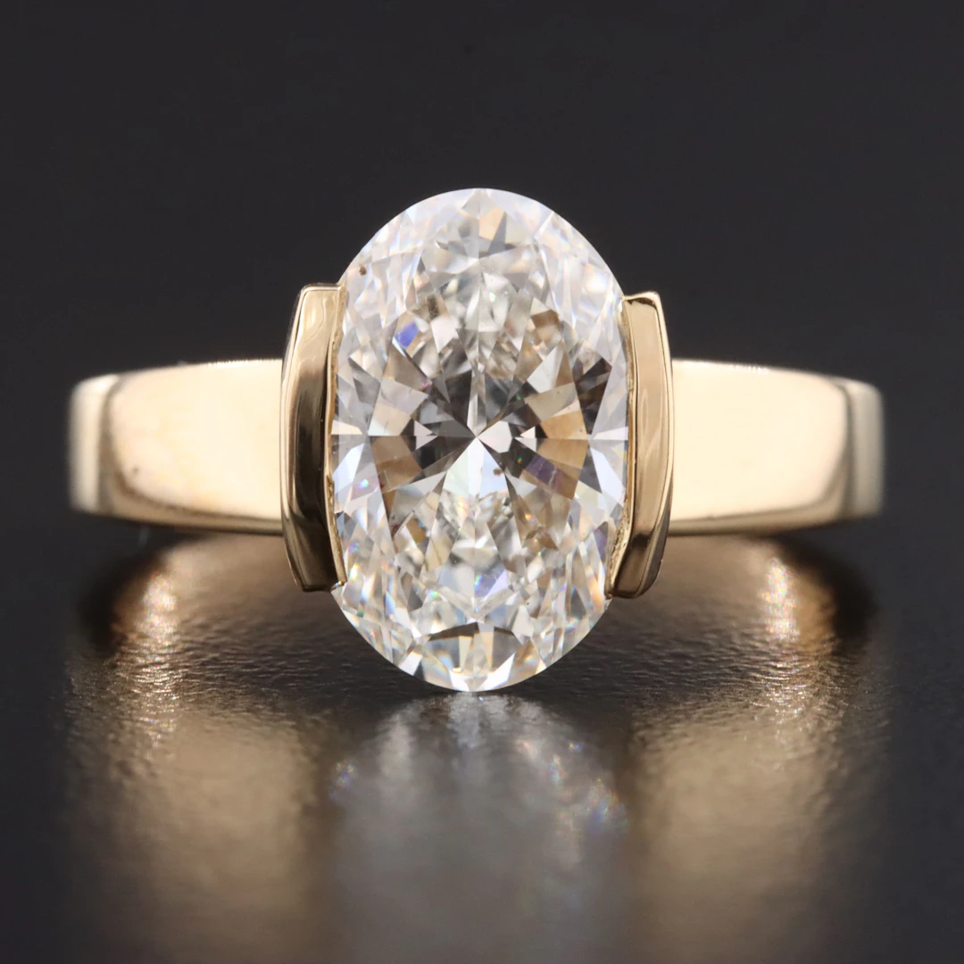 14K 3.10 CT Lab Grown Diamond Ring with IGI Report