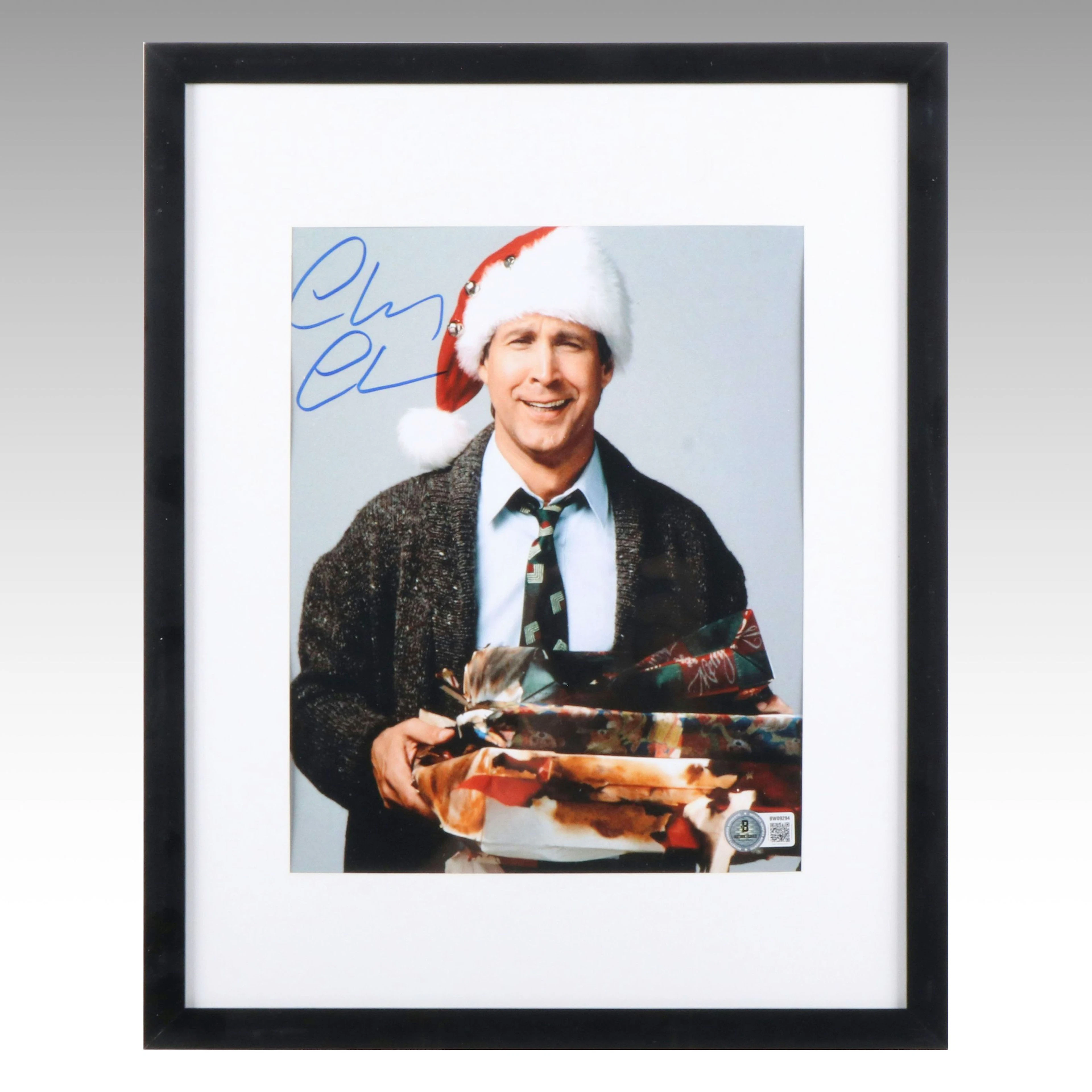 Chevy Chase Signed “Christmas Vacation” Movie Print in Matted Frame, Beckett