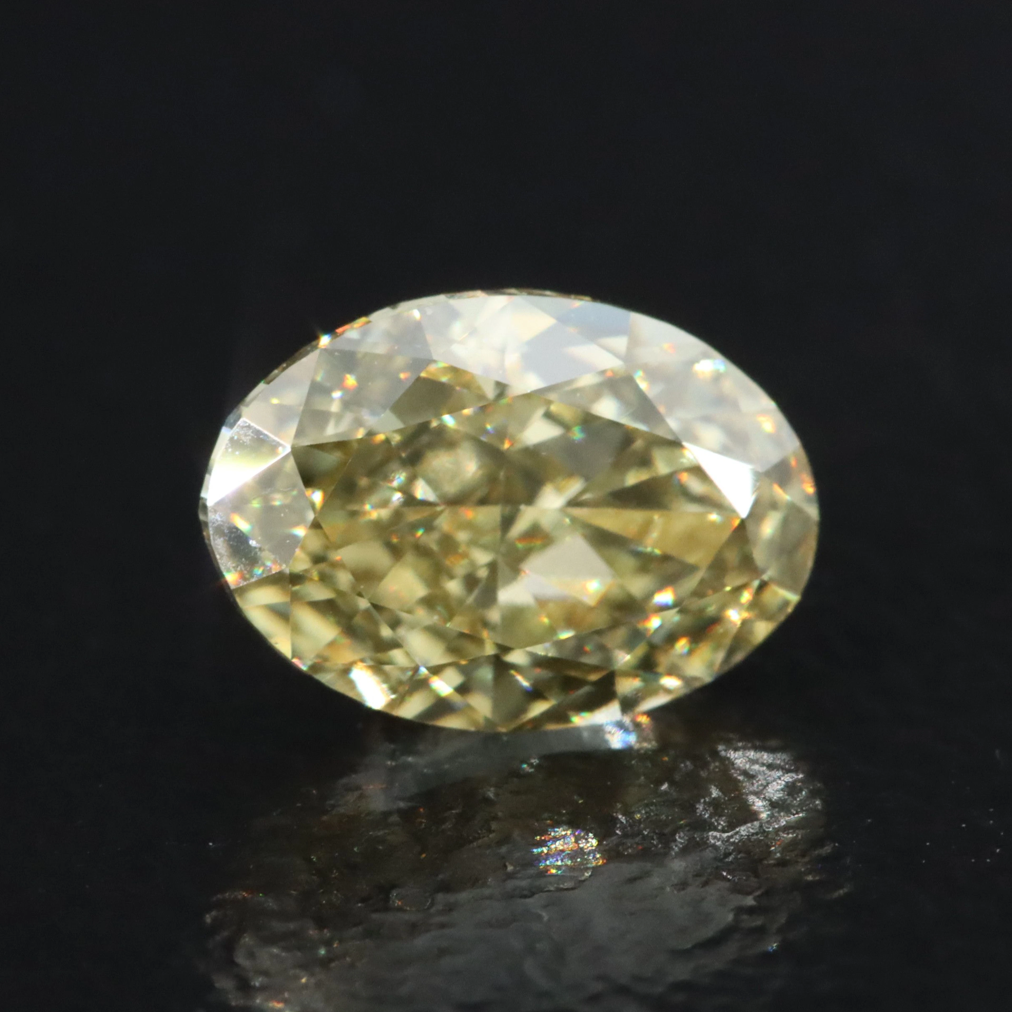 Loose 1.07 CT Lab Grown Fancy Yellow Diamond