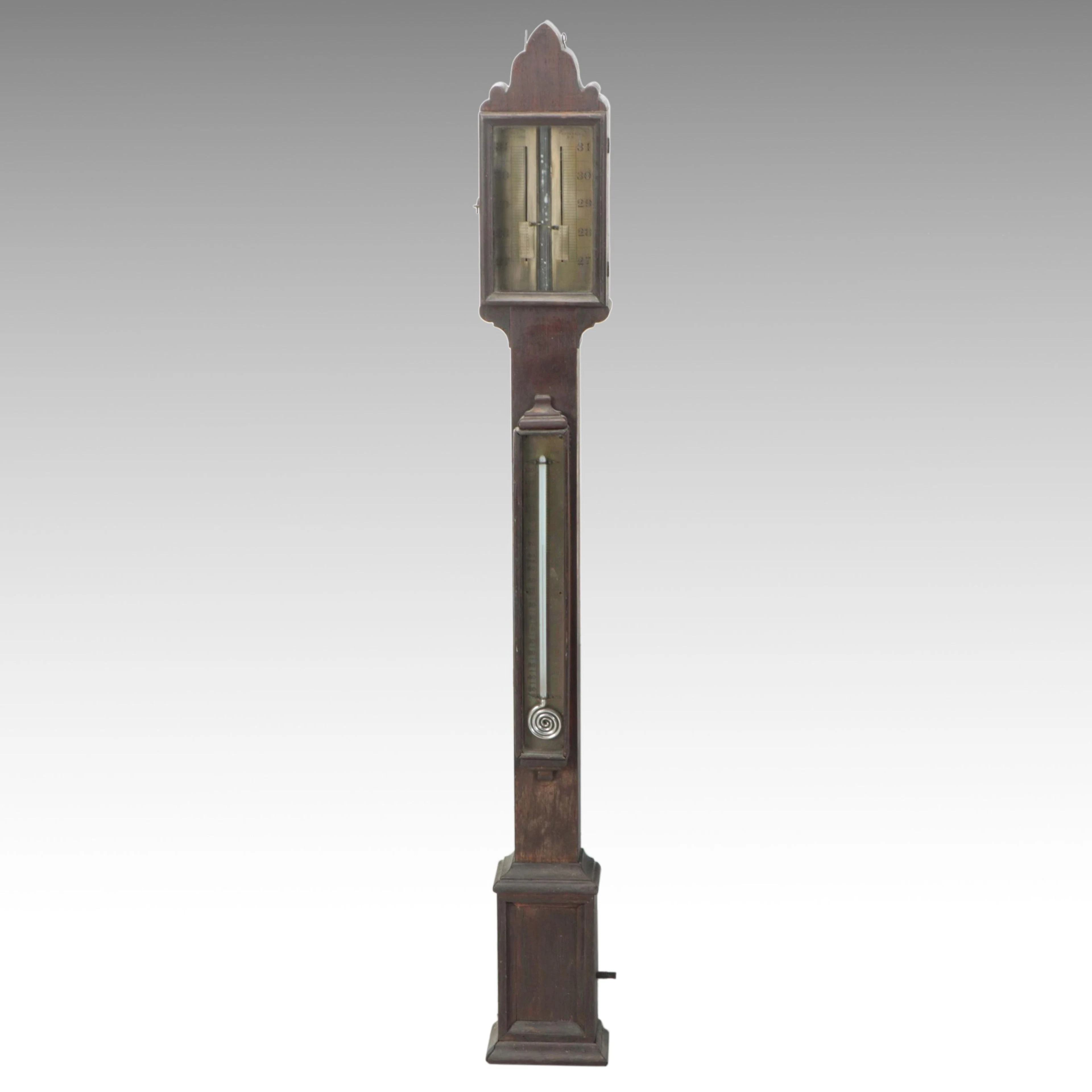 Woodruff's with Charles Wilder Combination Barometer Thermometer, Antique