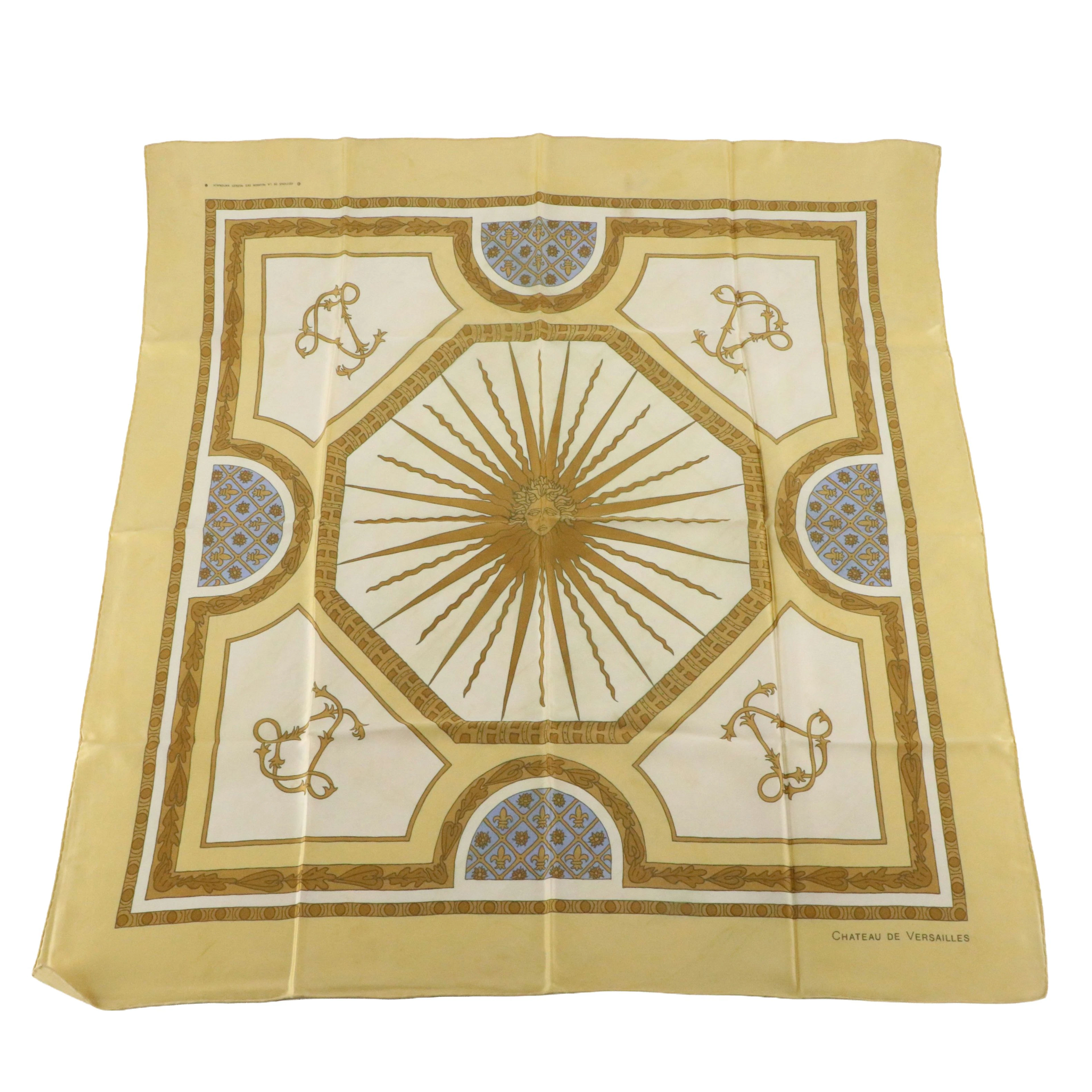 "Chateau de Versailles" Museum Art Scarf in Silk Charmeuse with Gift Sleeve
