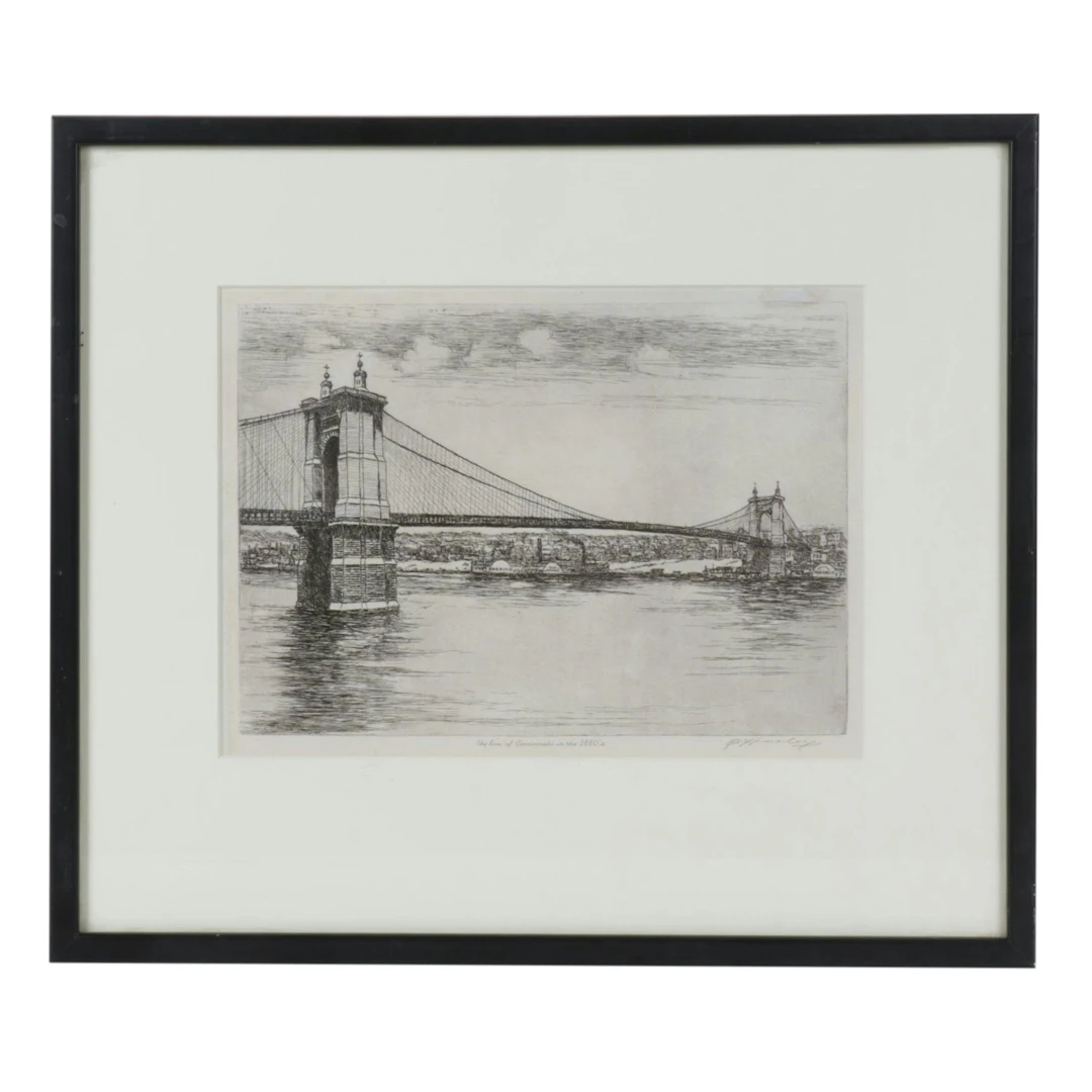 Halftone after Edward T. Hurley "The Sky Line of Cincinnati in the 1880's"