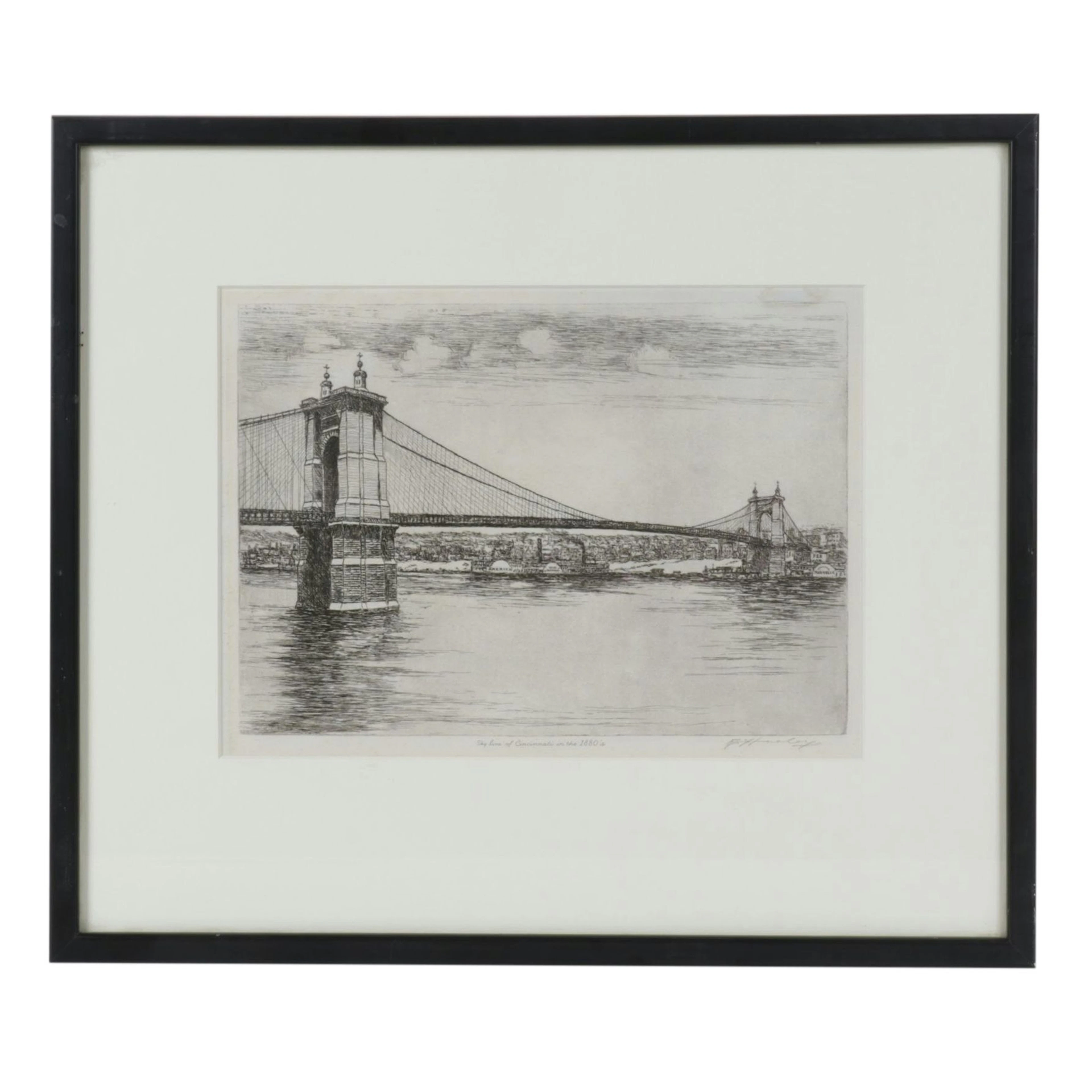 Halftone after Edward T. Hurley "The Sky Line of Cincinnati in the 1880's"