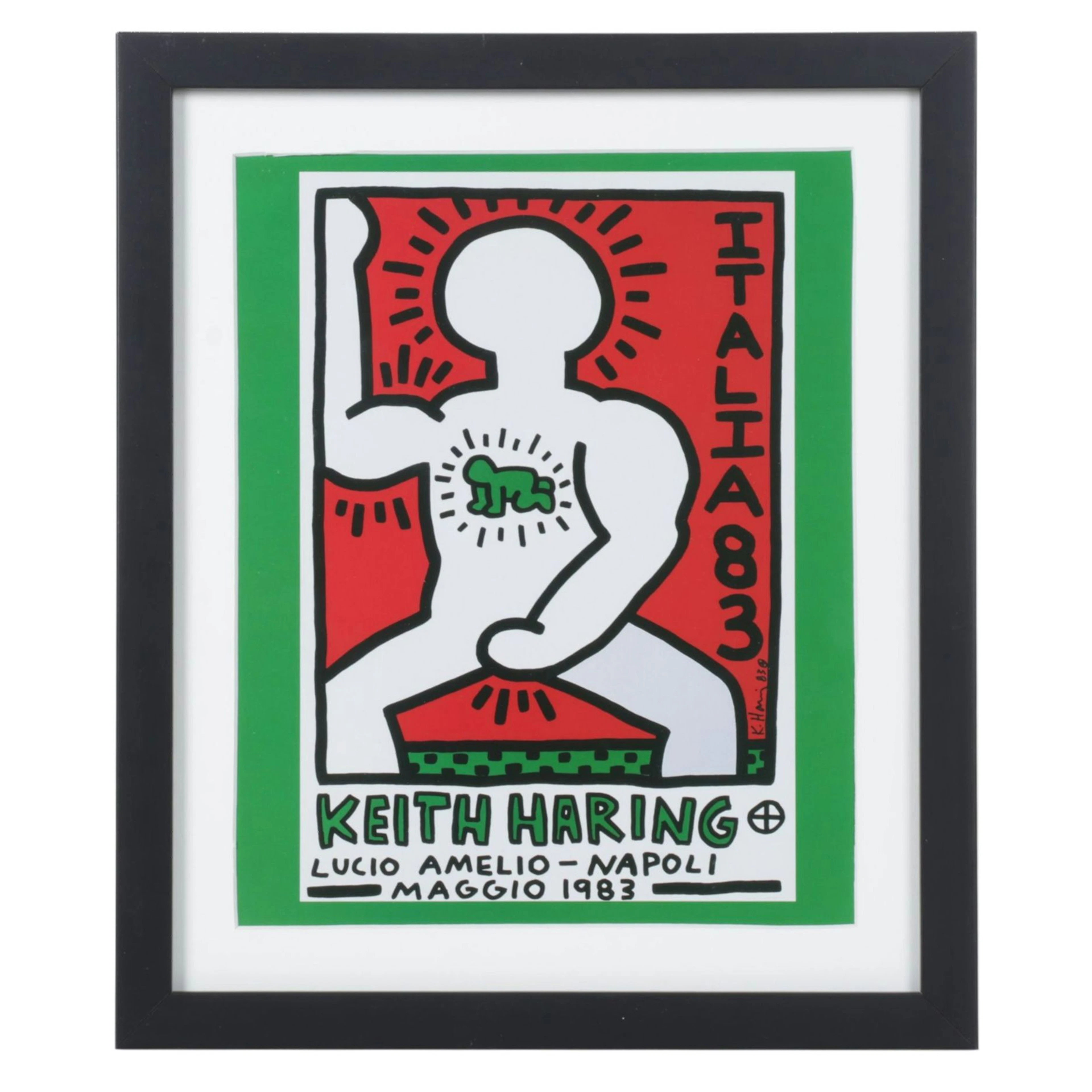 Offset Lithograph after Keith Haring "Italia 83" Poster