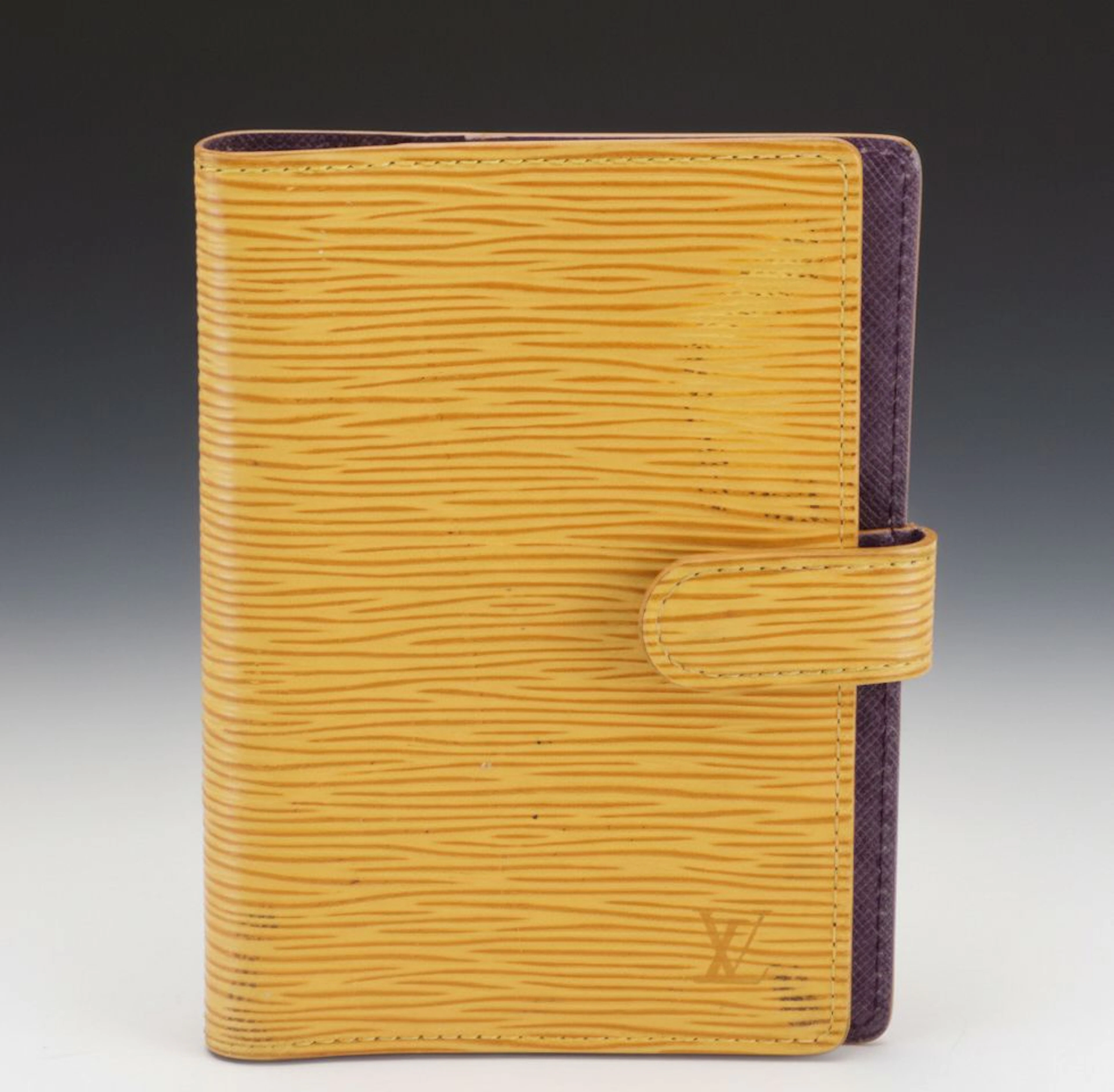 Louis Vuitton 6 Ring Agenda Cover in Yellow Epi Leather