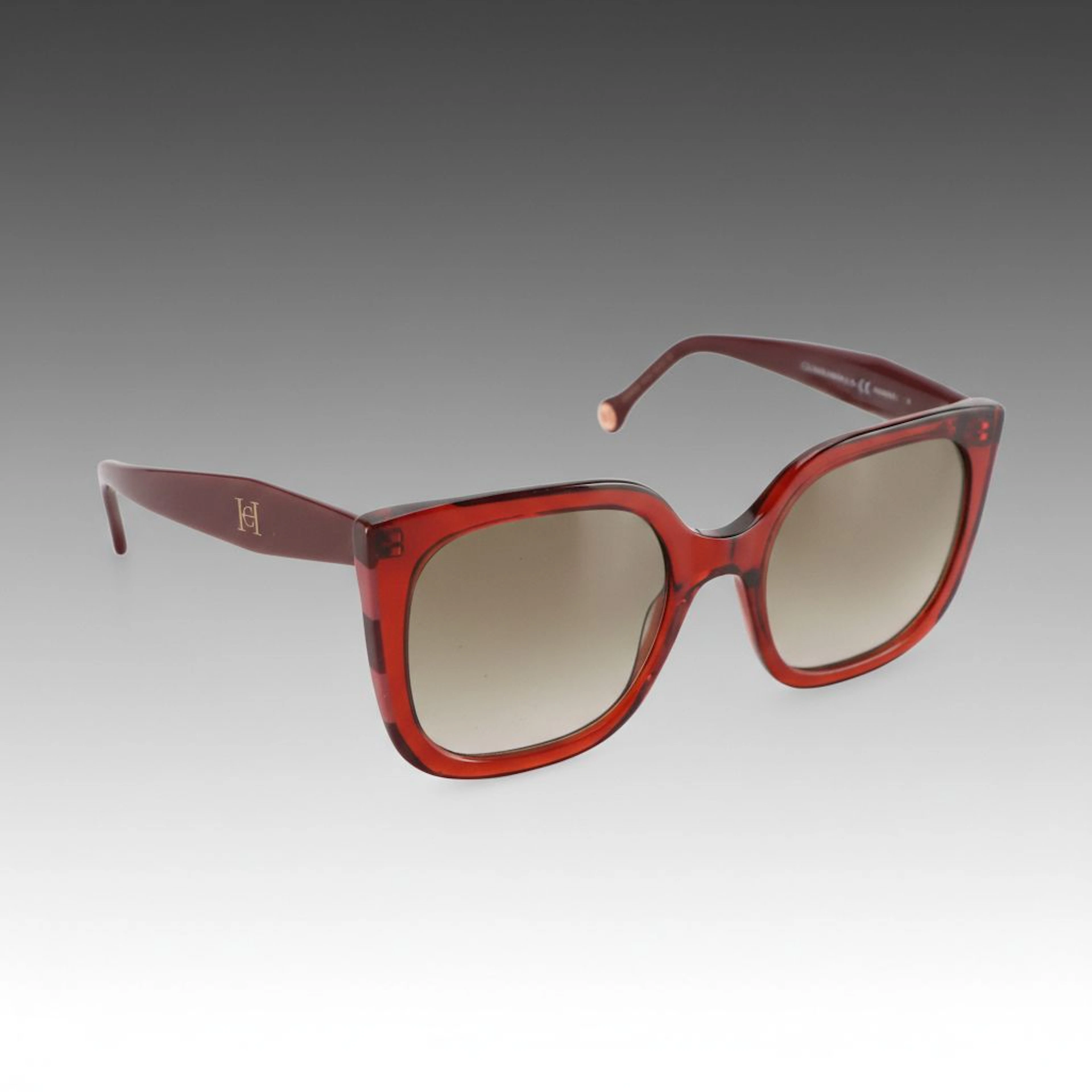 Carolina Herrera HER0128/S Burgundy Butterfly Framed Sunglasses with Soft Case