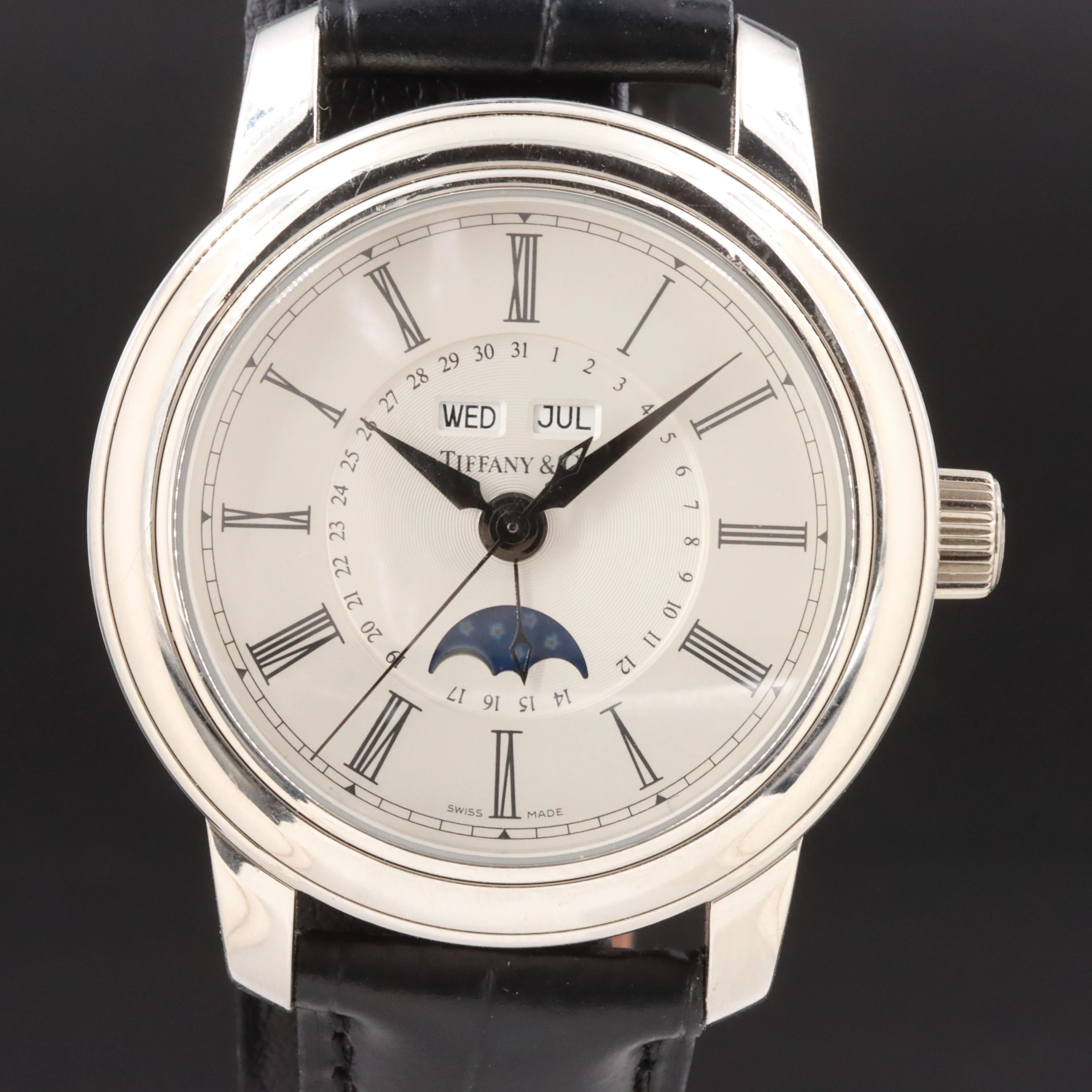 Tiffany & Co. Platinum Mark Moon Phase Triple Calendar Watch